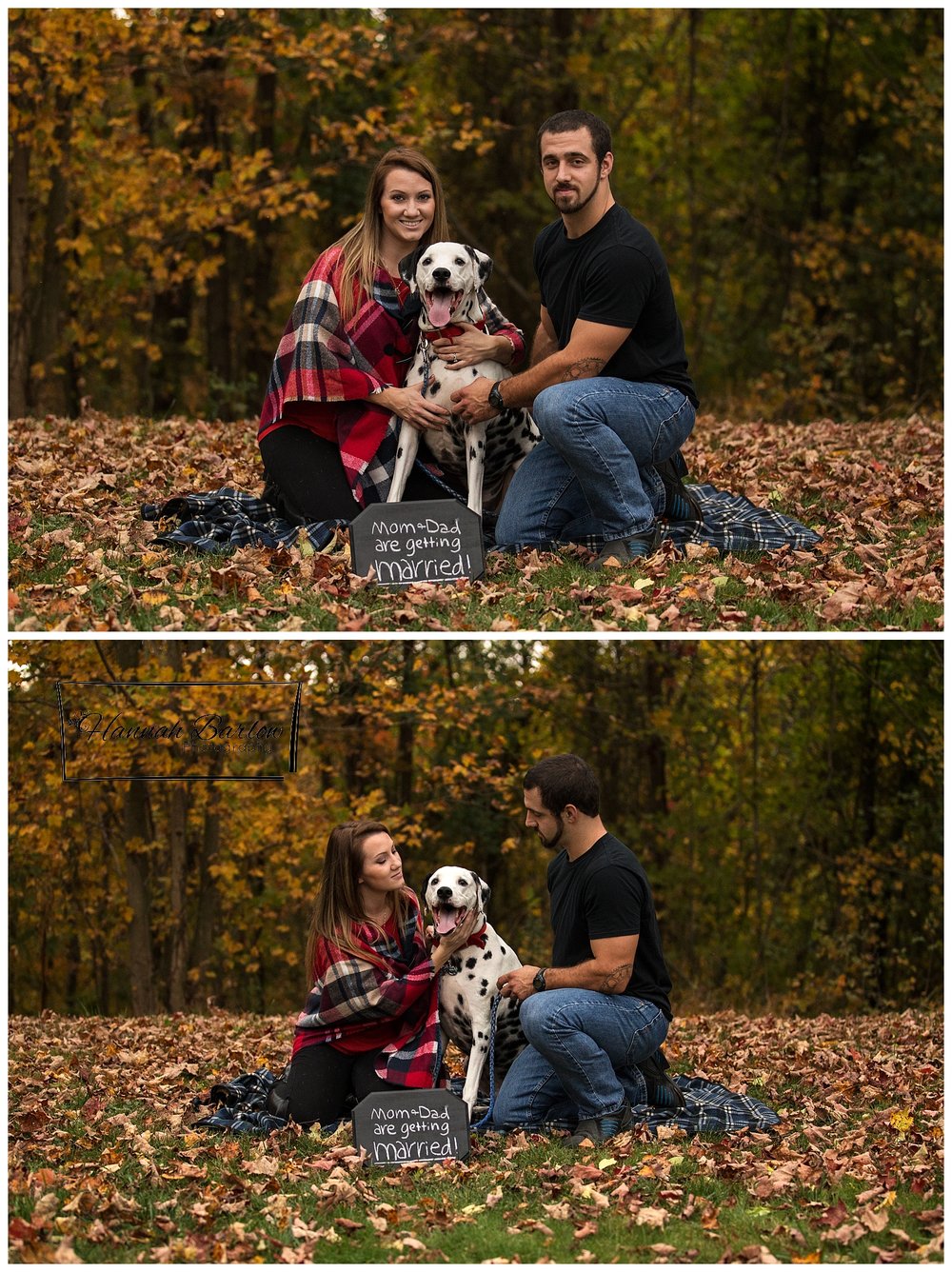  Fall Engagement Pictures with Dalmation 