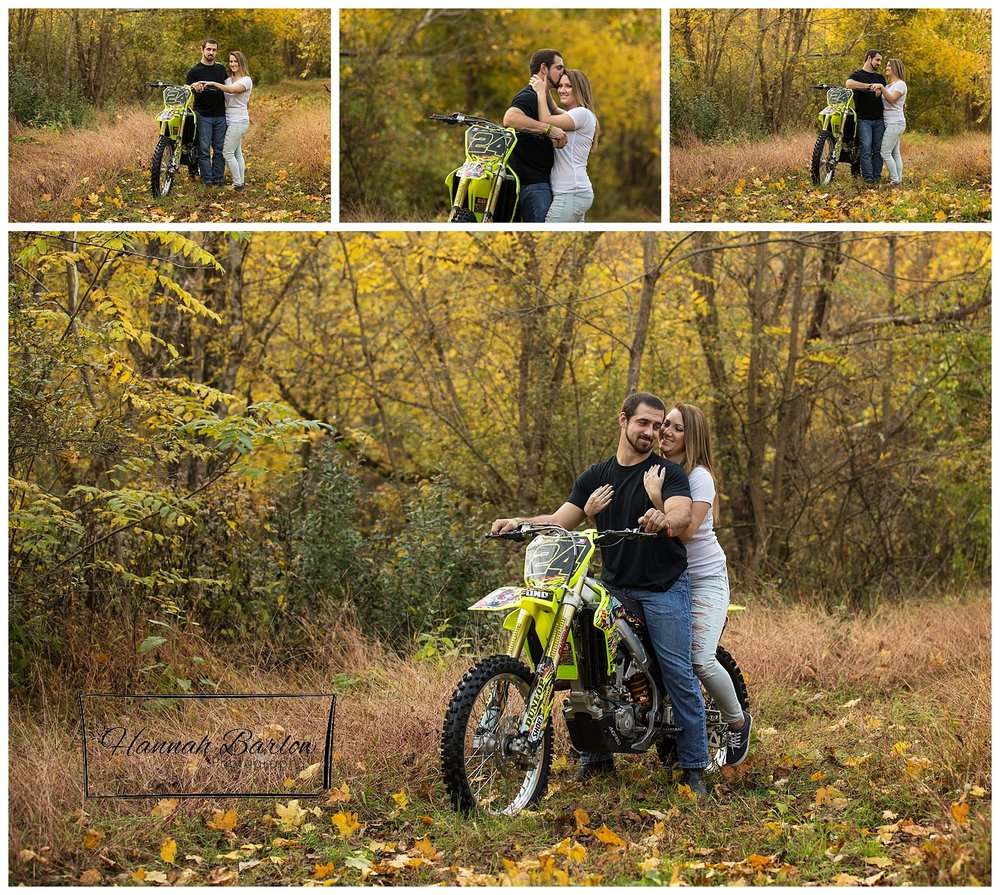  Fall Engagement Pictures with Dirtbike Barton, OH 