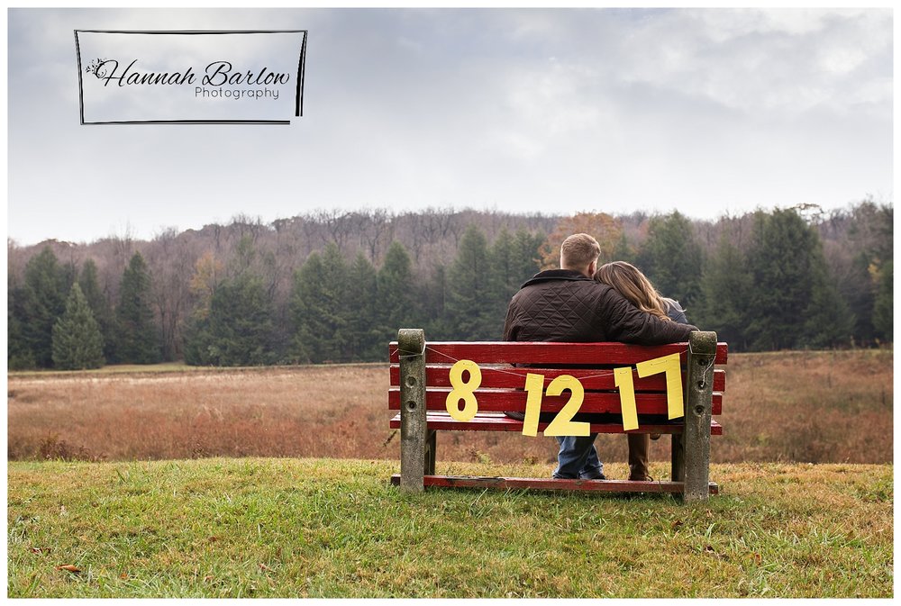  Windber PA Engagement Shoot Bench Save the Date 