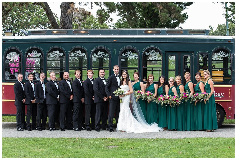  Oglebay Wedding, Wheeling, WV Trolley with Bridal Party 