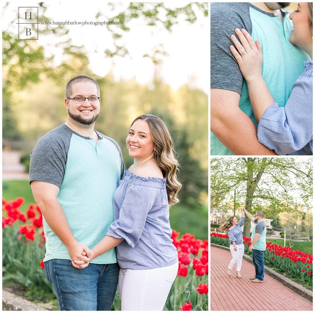 Oglebay Tulip Engagement Session - Hannah Barlow Photography