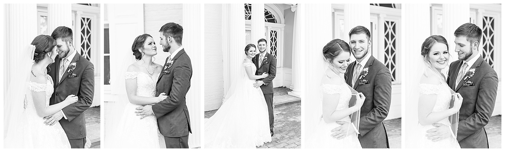 Bride and Groom Formal Photos at Oglebay Black and White