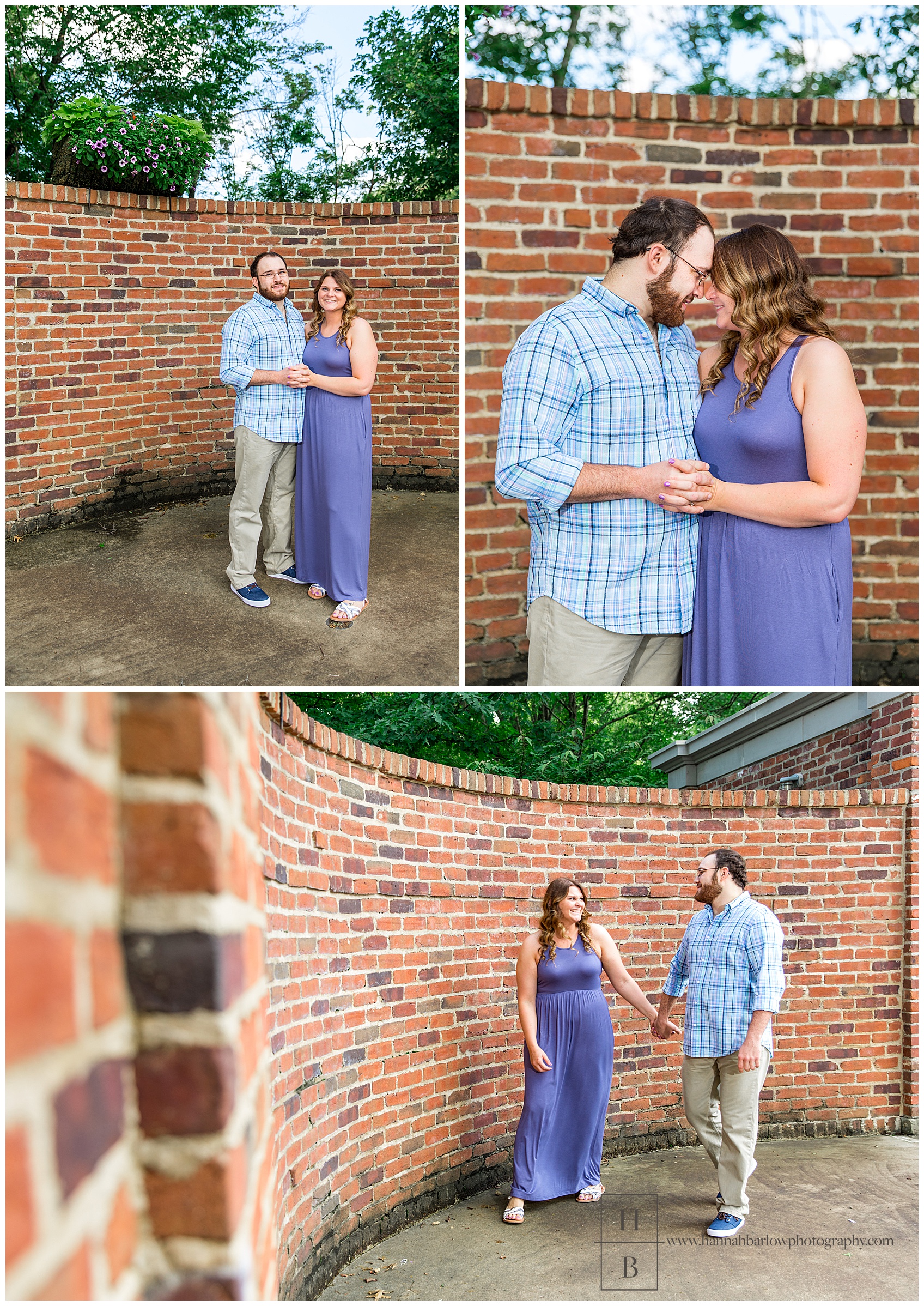 Couple Standing in Front of Oglebay Brick for Engagement Photos