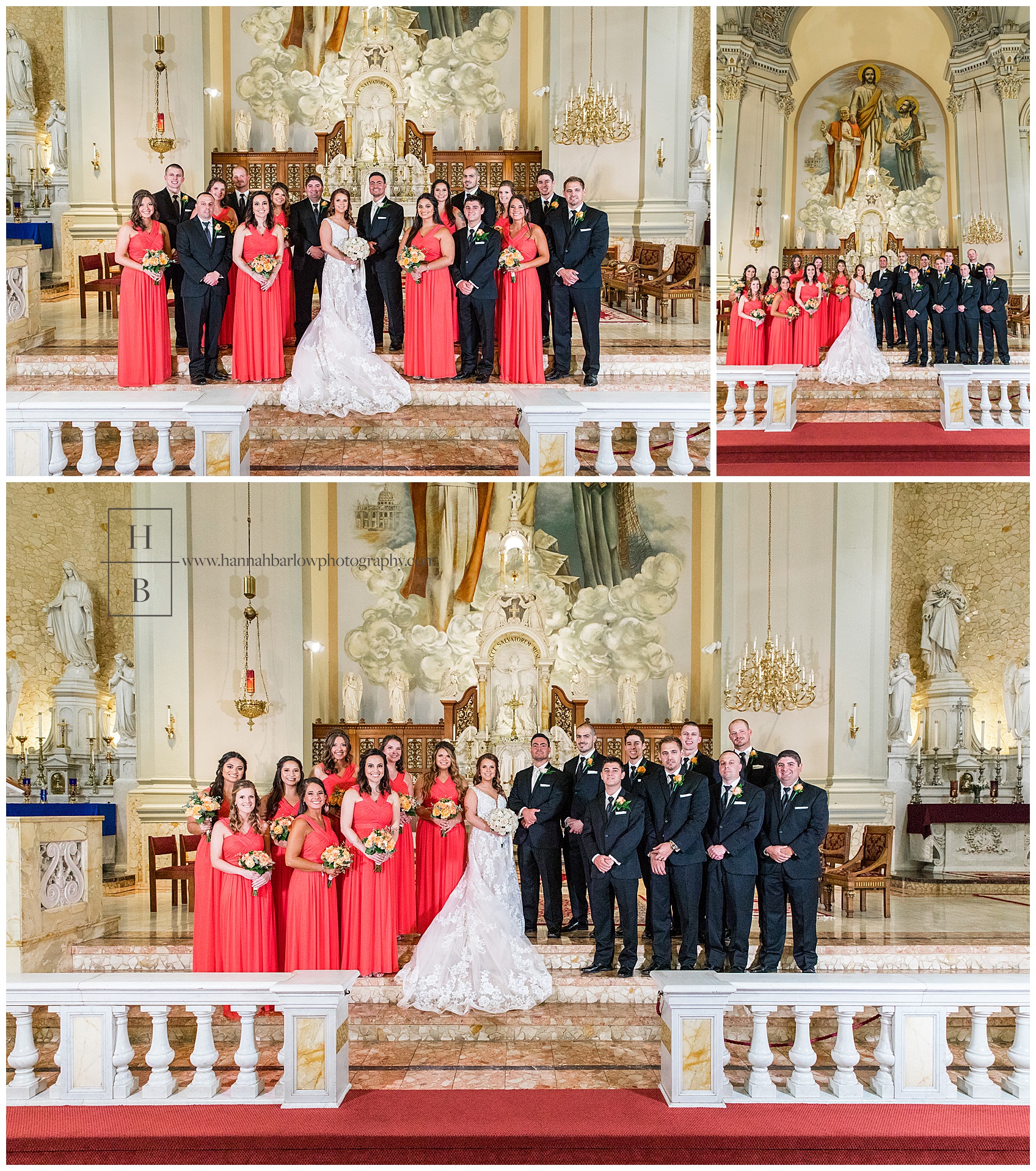 Coral Bridal Party St. Peters Catholic Church