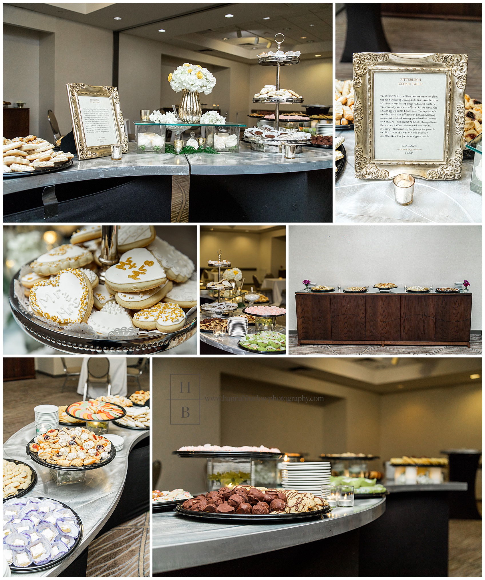 Pittsburgh Cookie Table Room at Pittsburgh Airport Marriott Wedding