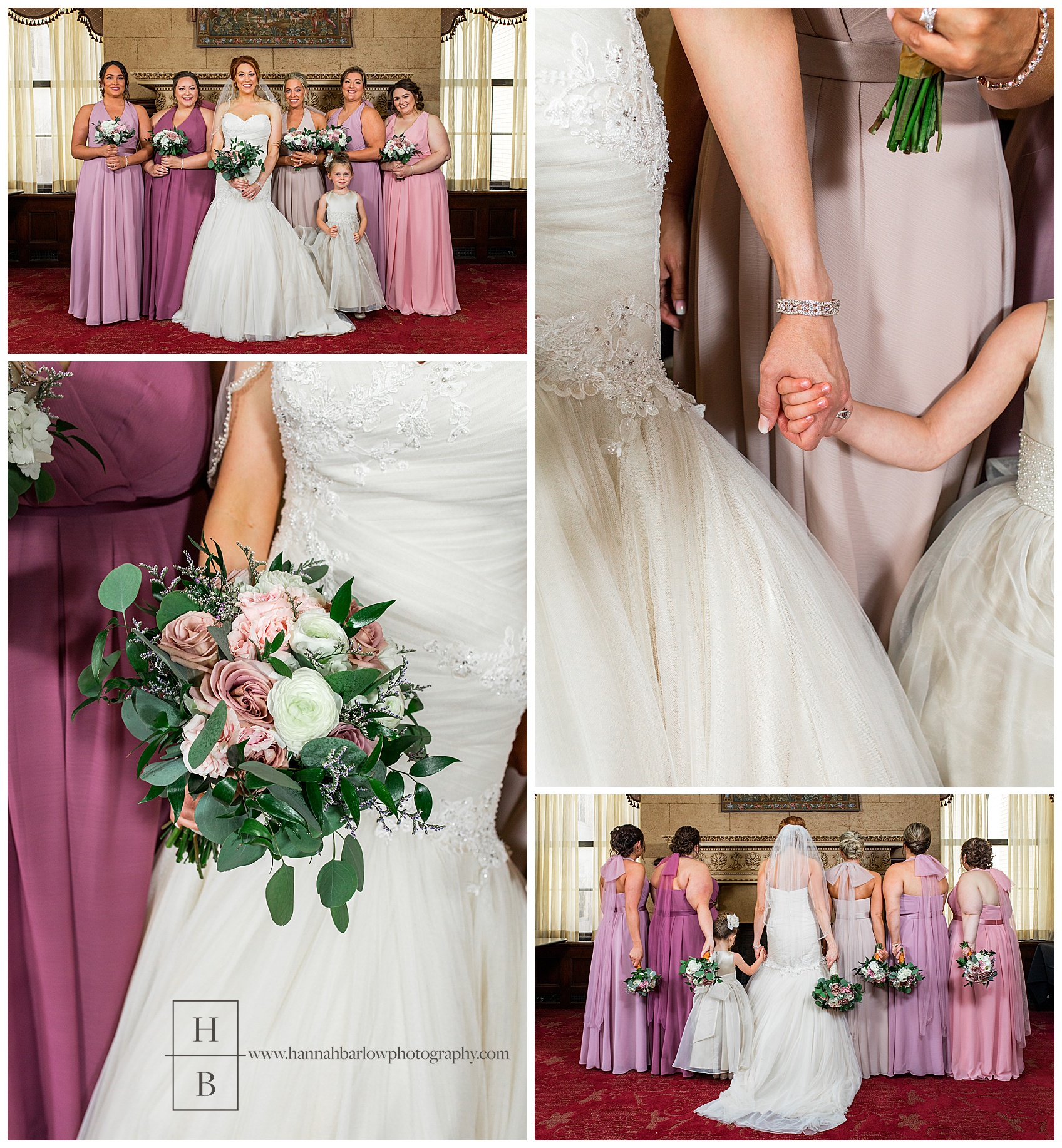 Bridesmaid Photos at the University Club in Pittsburgh
