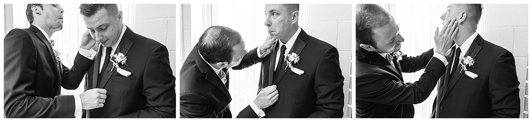 Groom Getting Ready with Brother