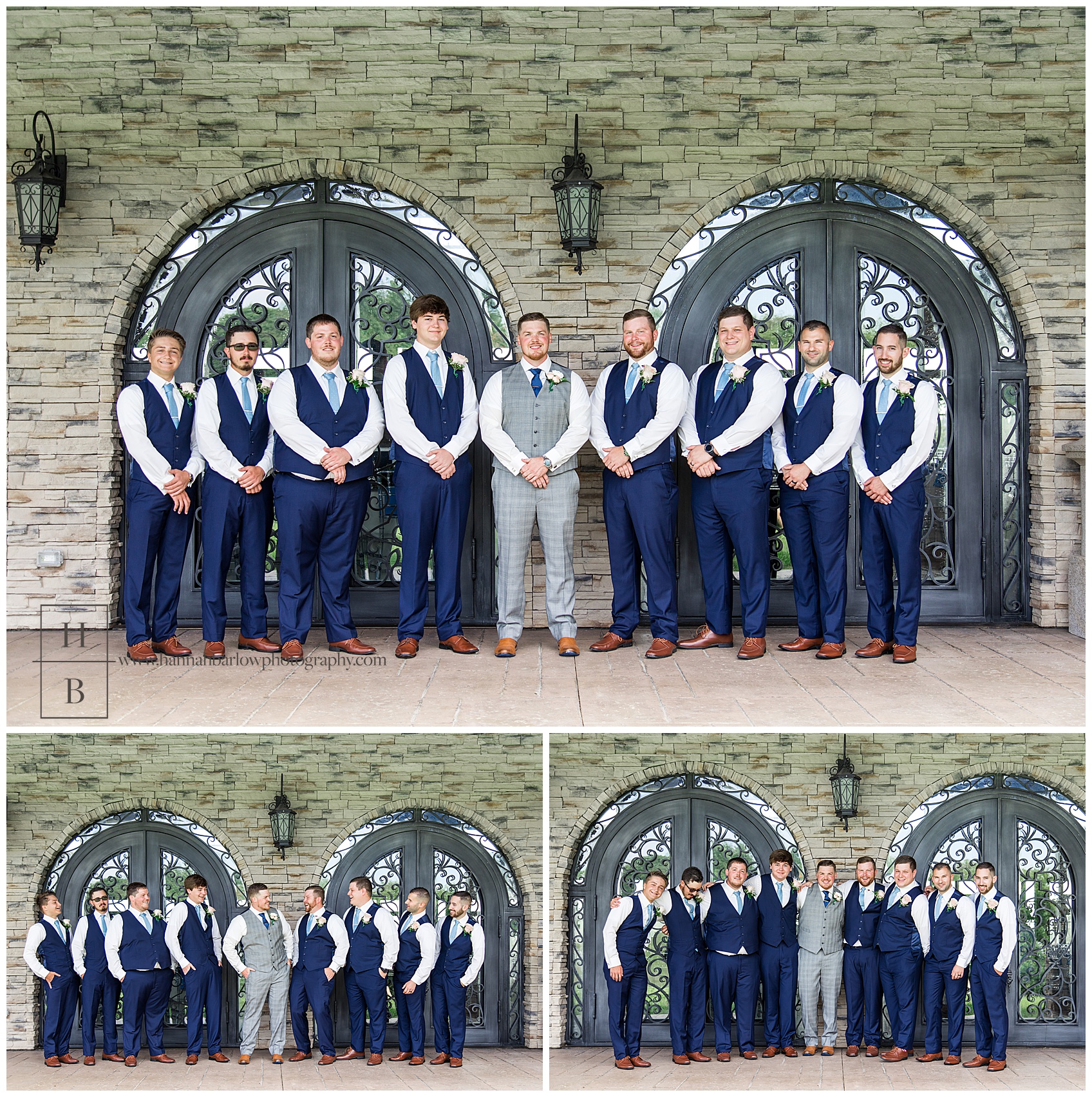 Formal Groom and Groomsman Photos at Bella Amore in Dennison Ohio