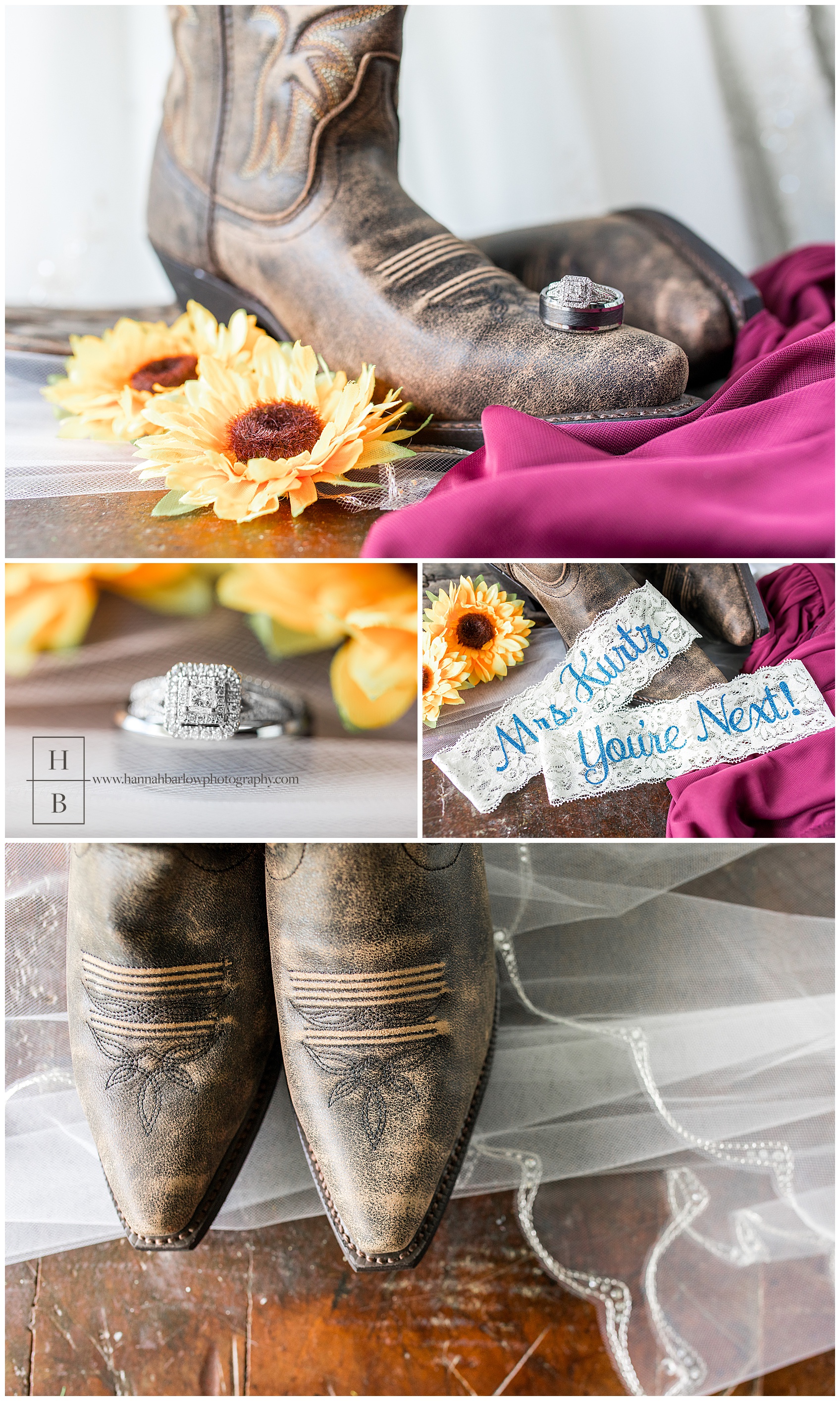 Summer Sunflower Wedding Detail Photos