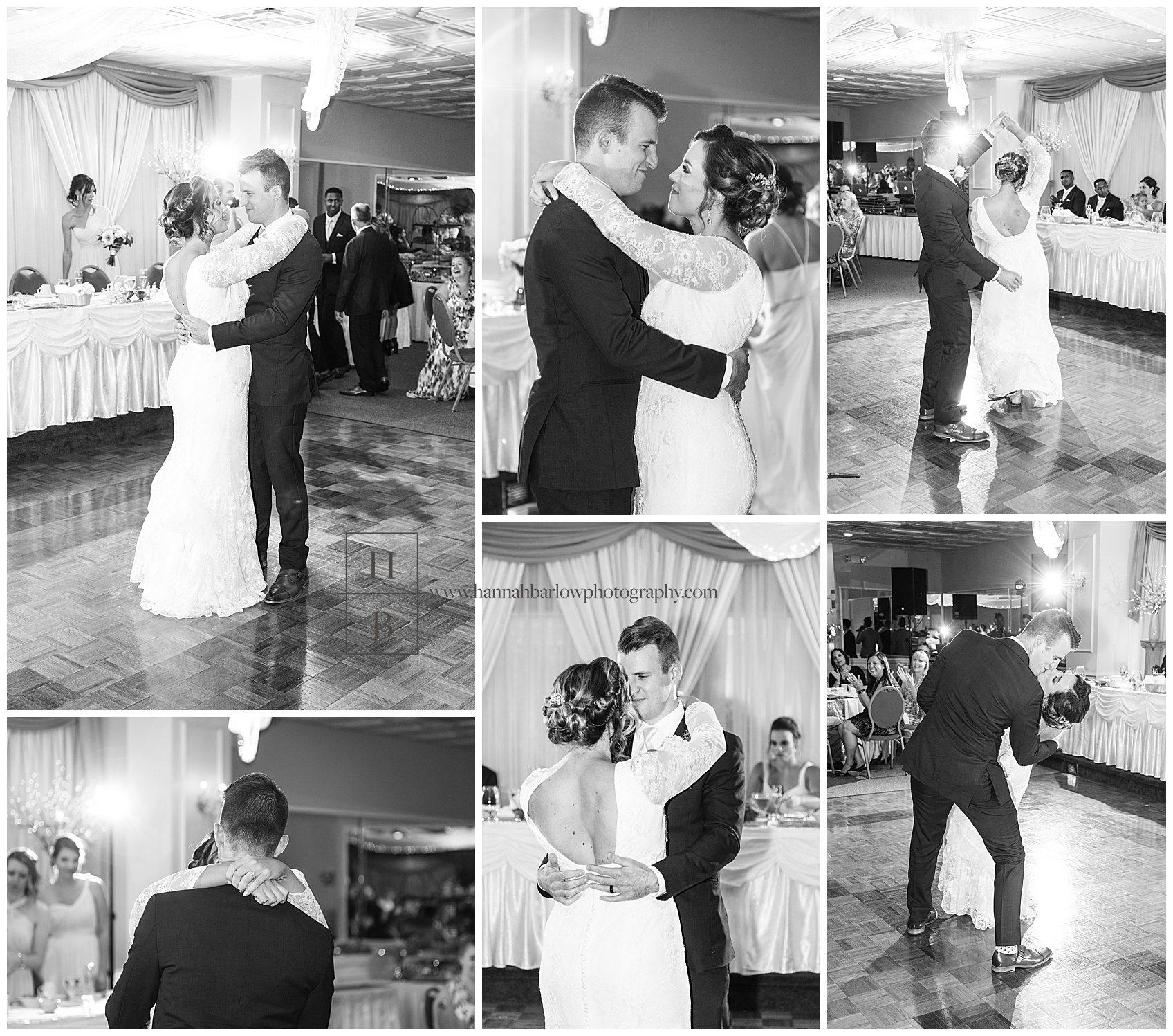 Black and White Bride and Groom First Dance