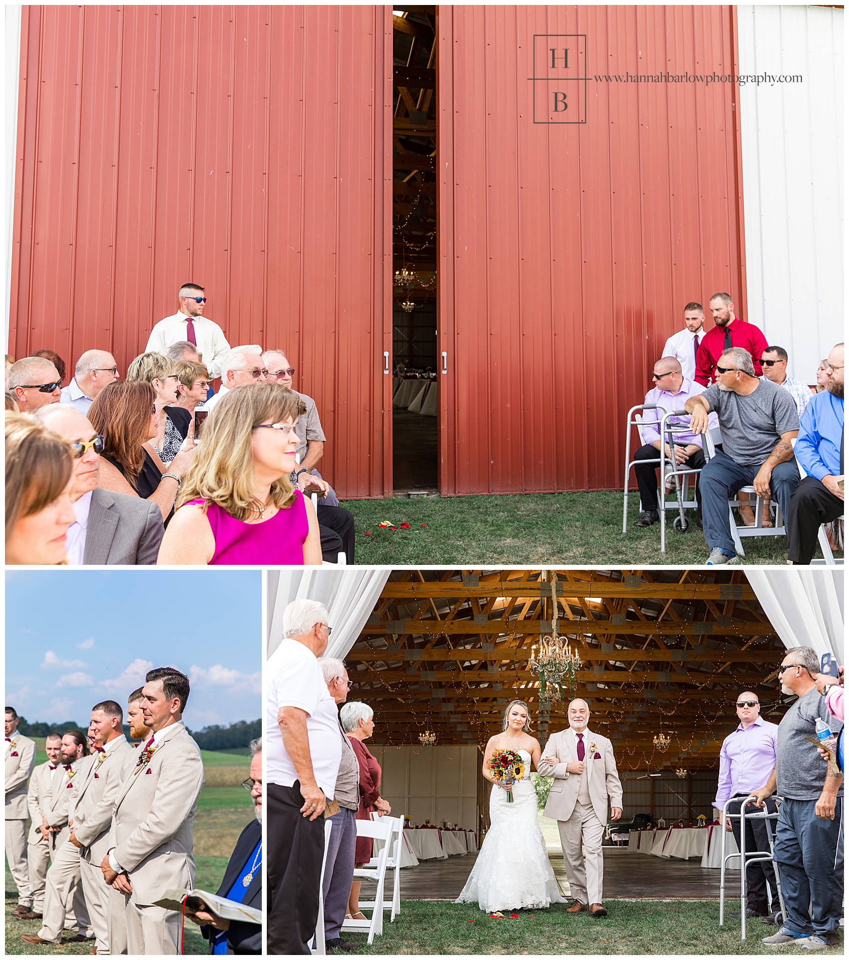 Heaven Sent Farms Farms Wedding Ceremony