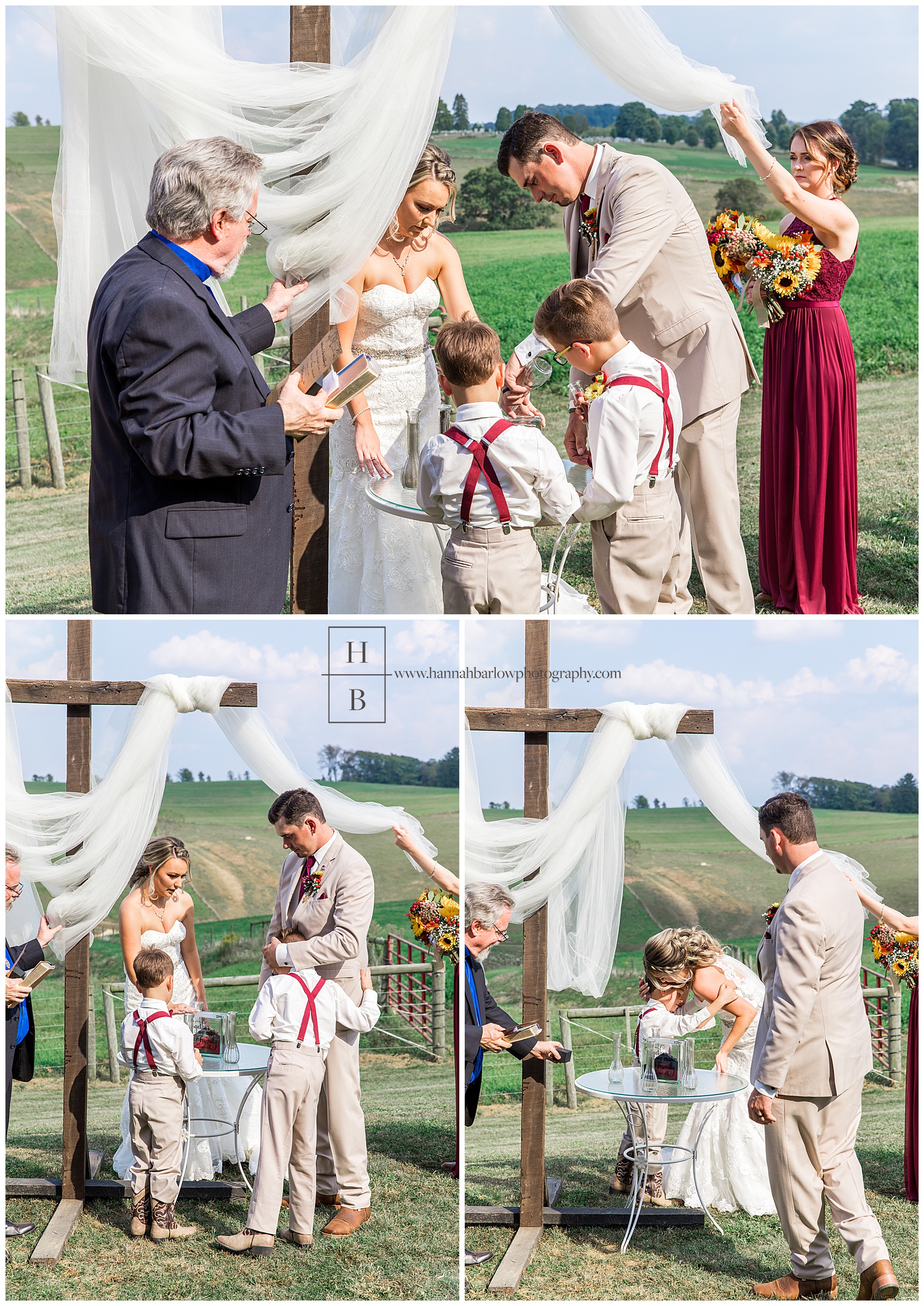 Wedding Sand Ceremony at Heaven Sent Farms