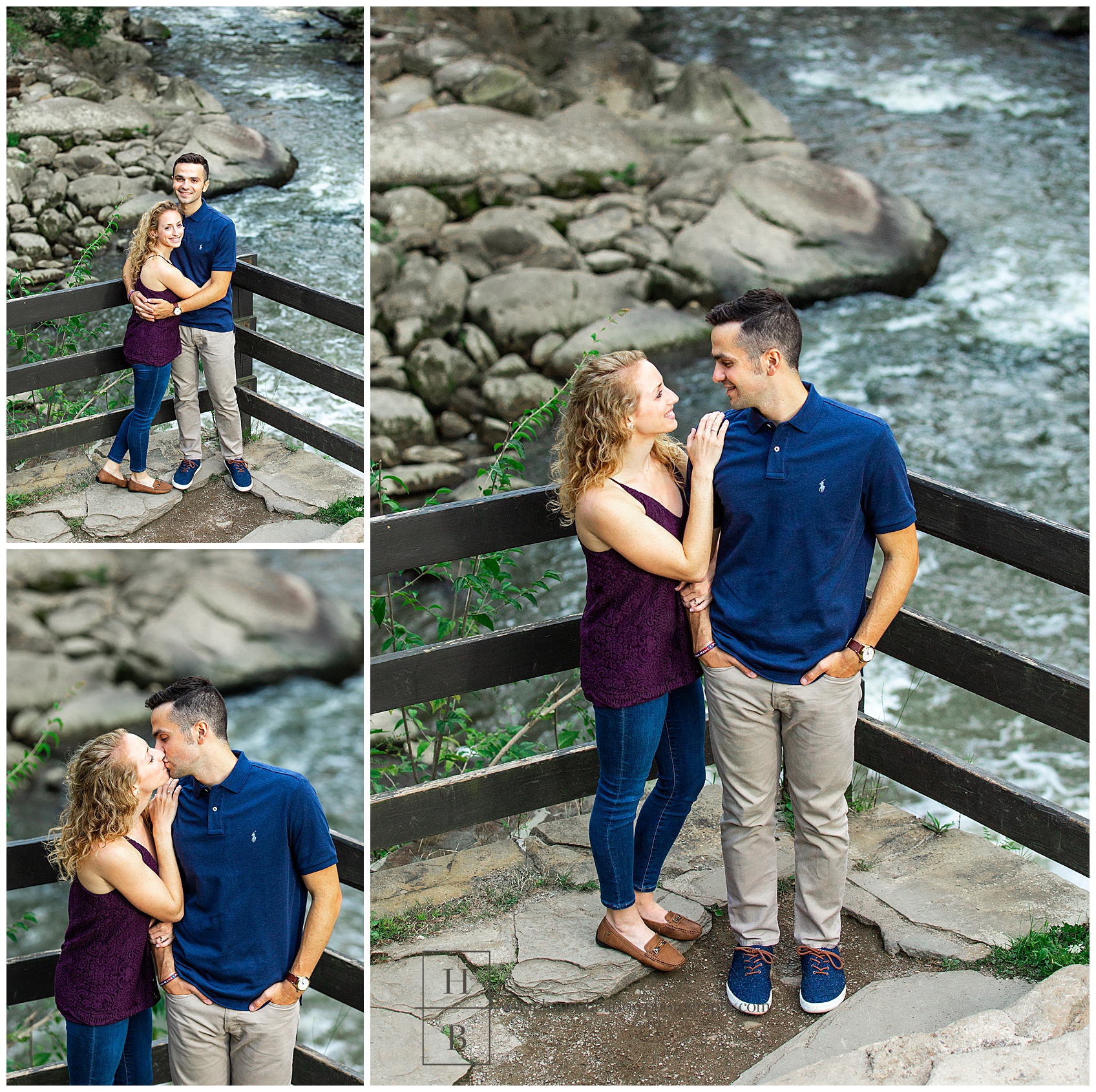 Portersville Pennsylvania Engagement Session Photos by Water