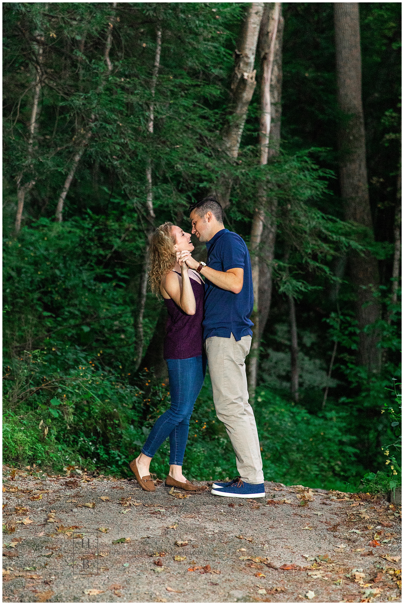 Couple Dancing for Engagement Session in Portersville, Pennsylvania