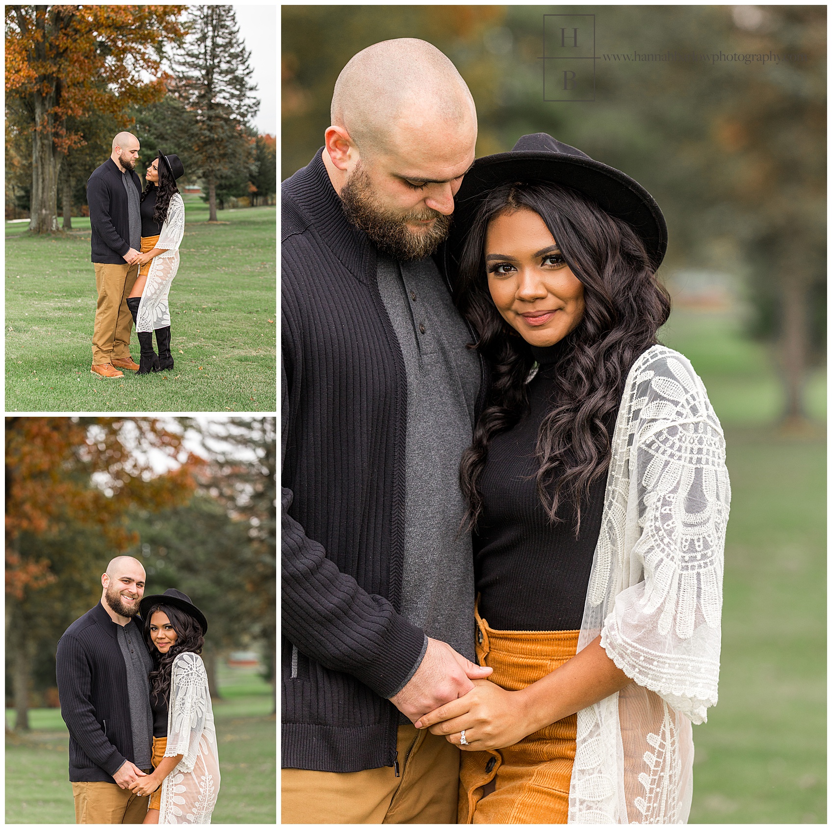 Williams Country Club Fall Engagement Photos of Future Bride and Groom