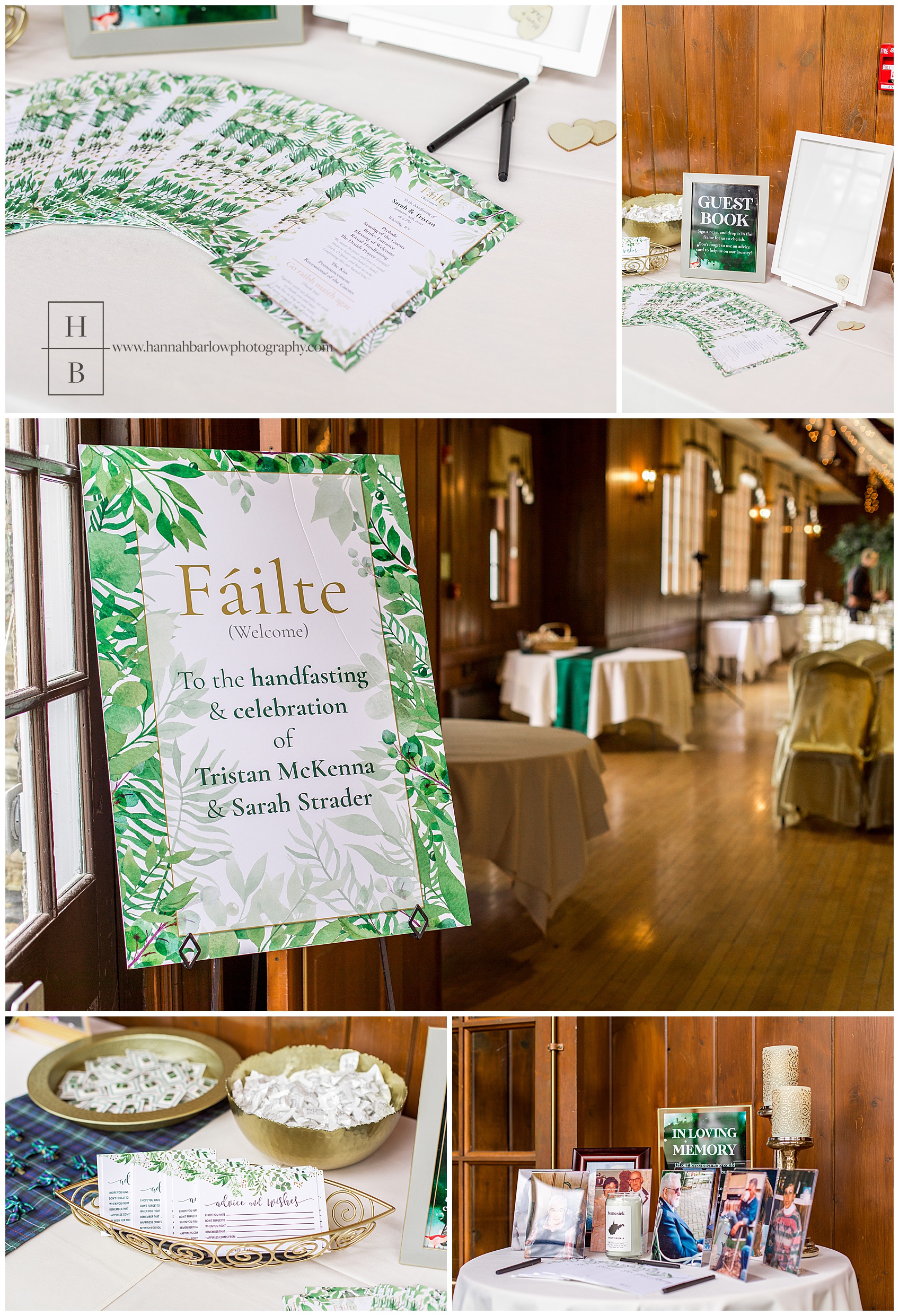 Oglebay Pine Room Irish Wedding Details