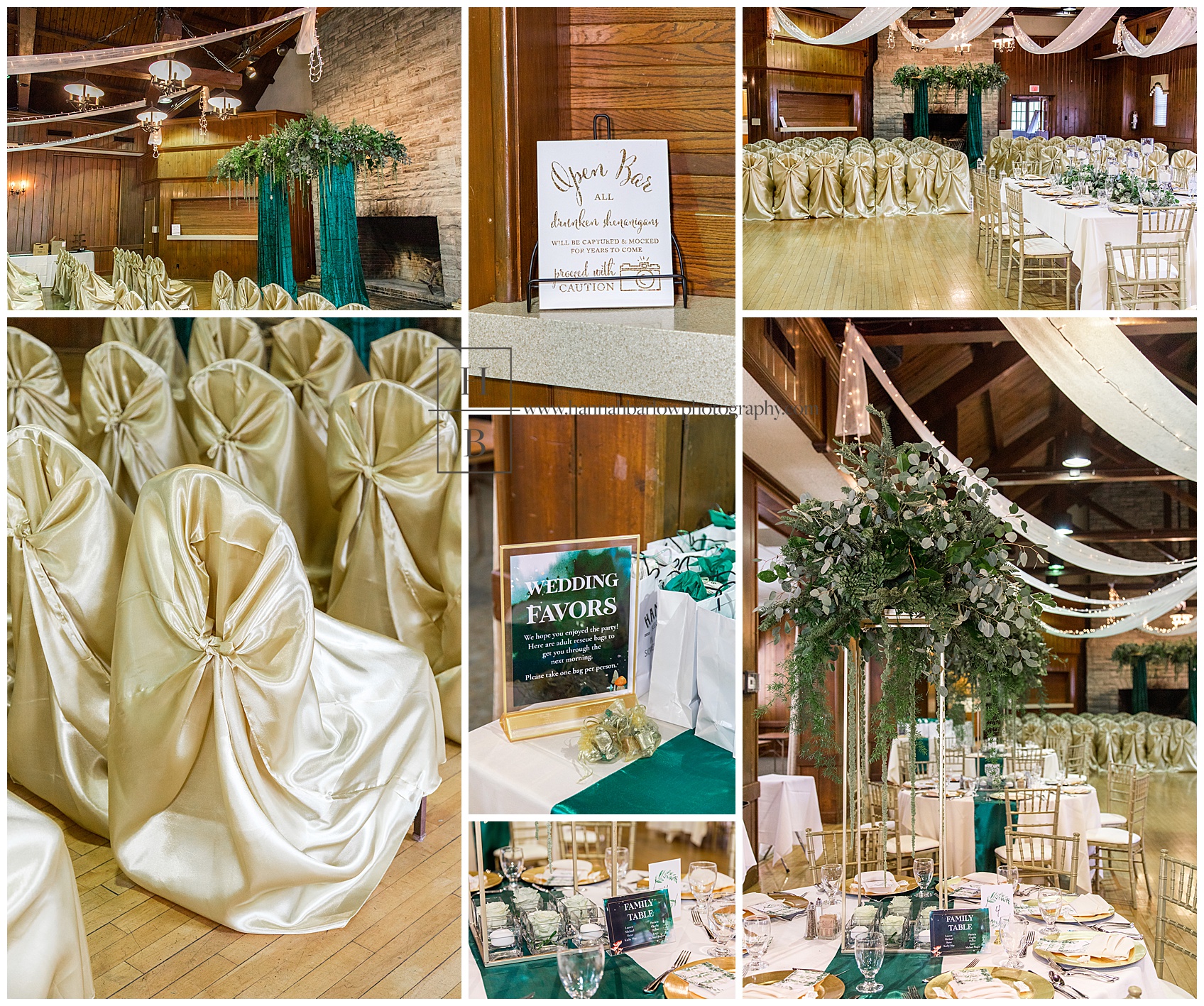 Oglebay Pine Room Wedding Photos w/ Greenery