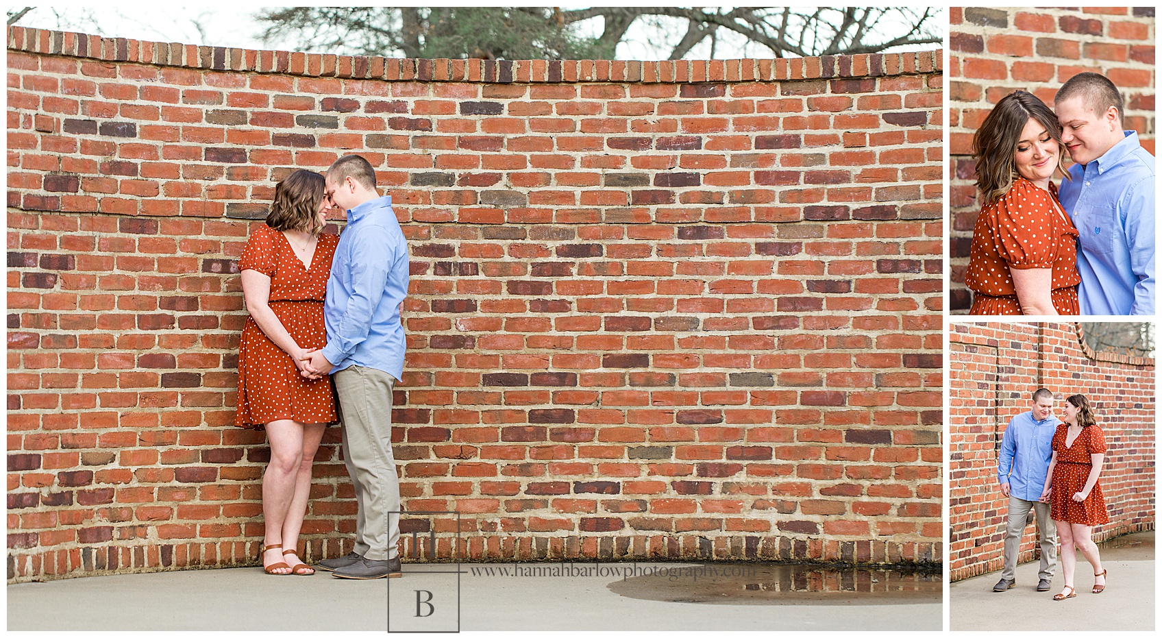 Engagement Photos by Brick of Couple in Orange and Blue Outfits
