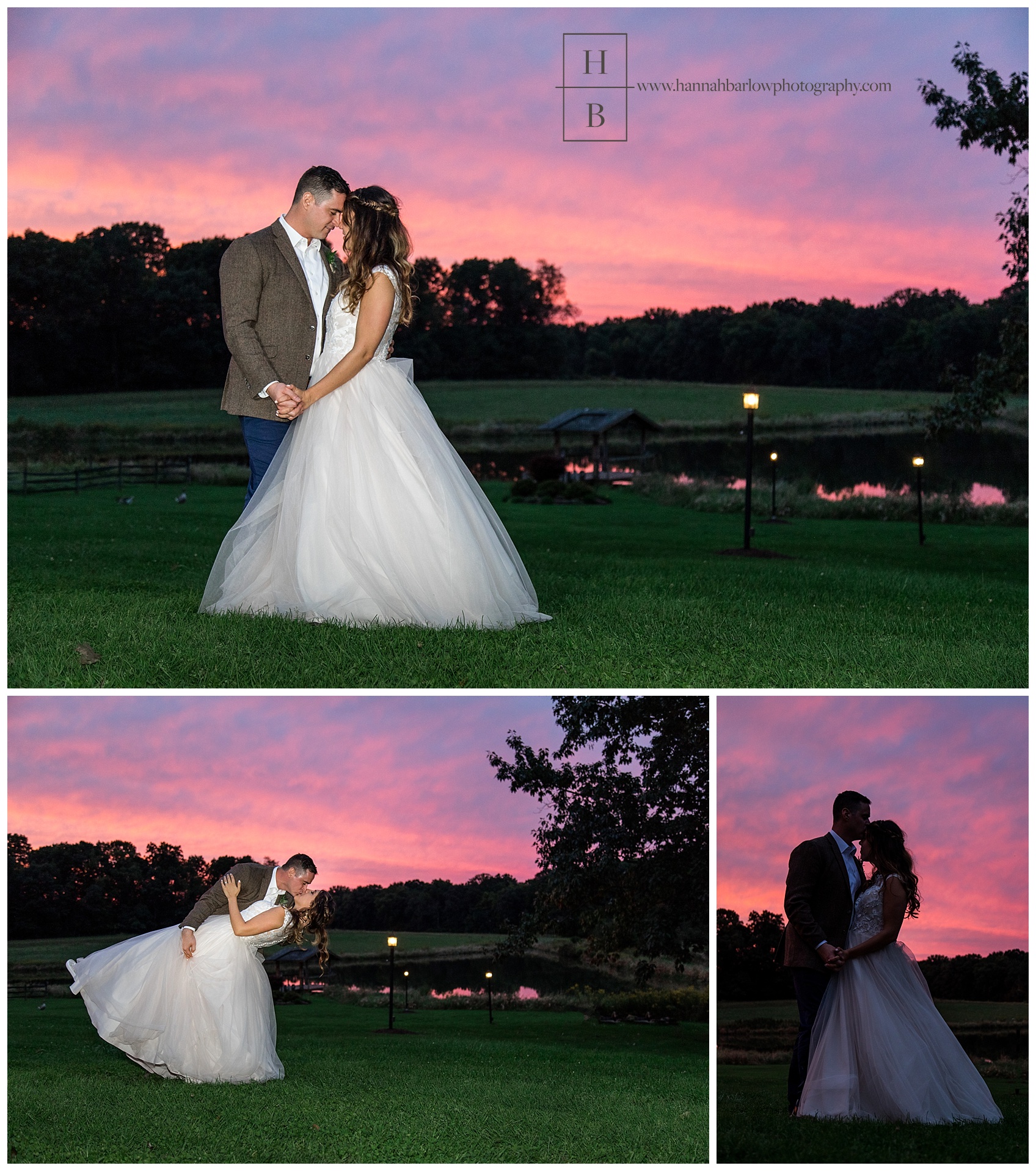 Pittsburgh Wedding Photo with Sunset