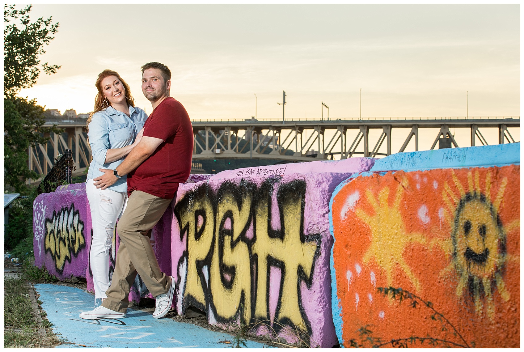 Engagement Photos with Graffiti 