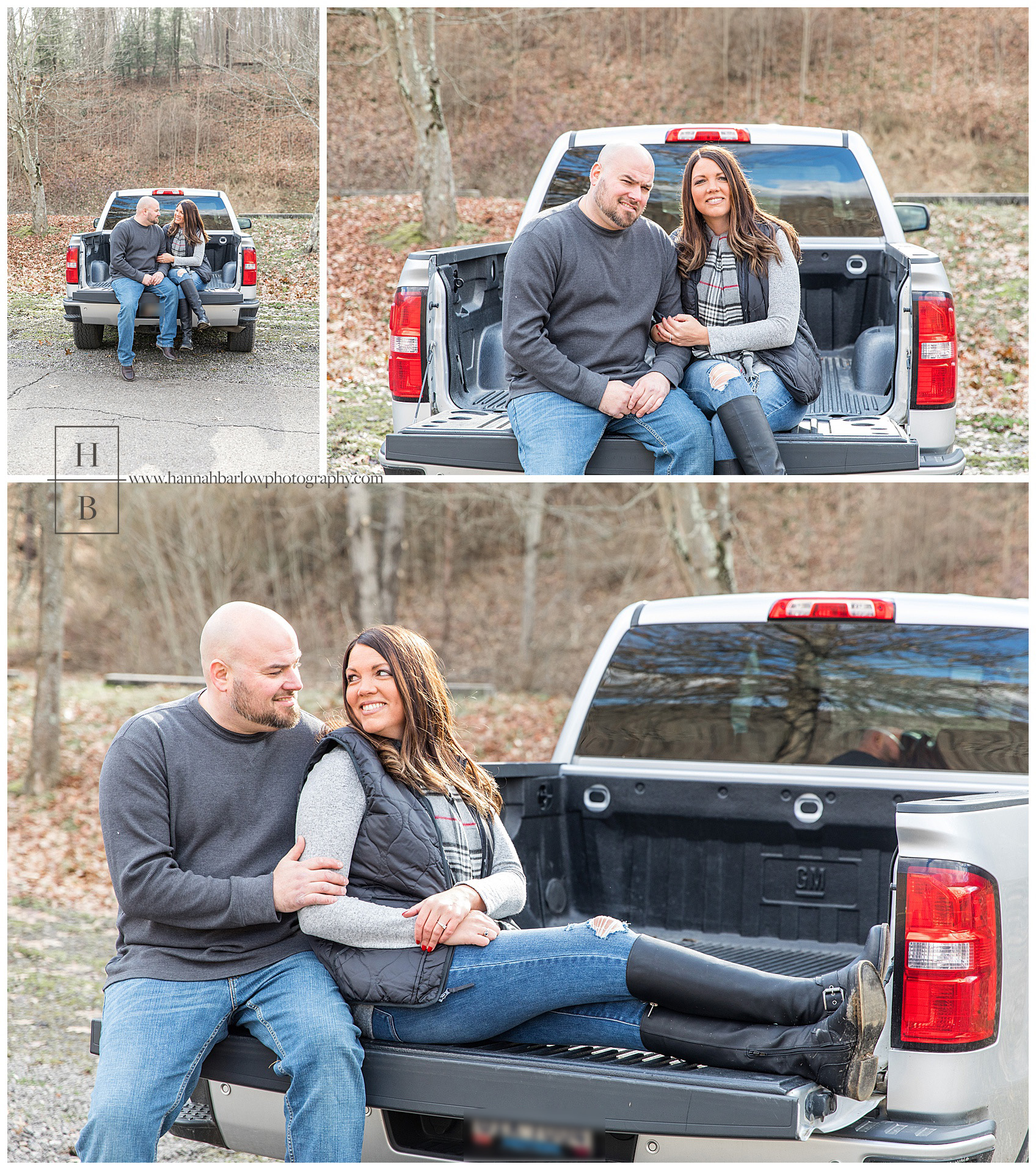 Engagement Photos with Pickup Truck