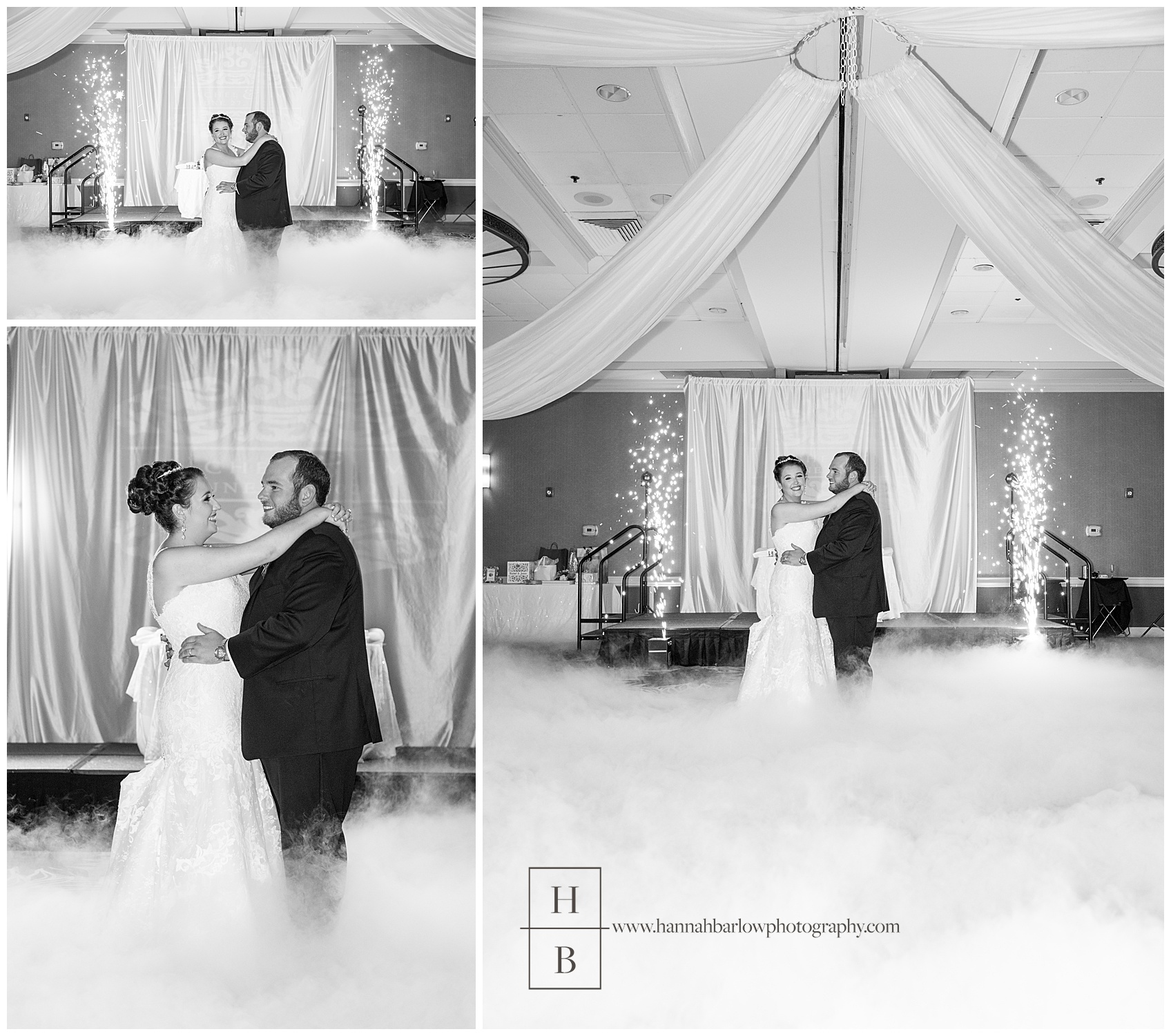 Black and White Photo of First Dance Greentree Doubletree PA