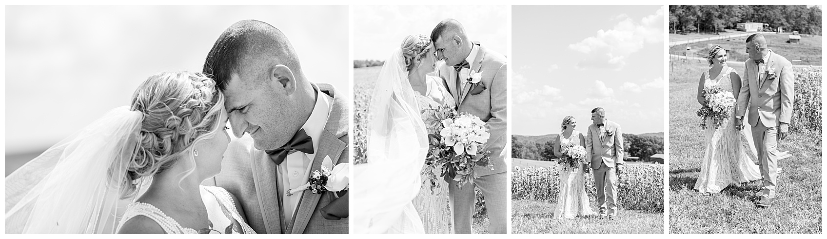 Black and White Wedding Photos at Renshaw Farms