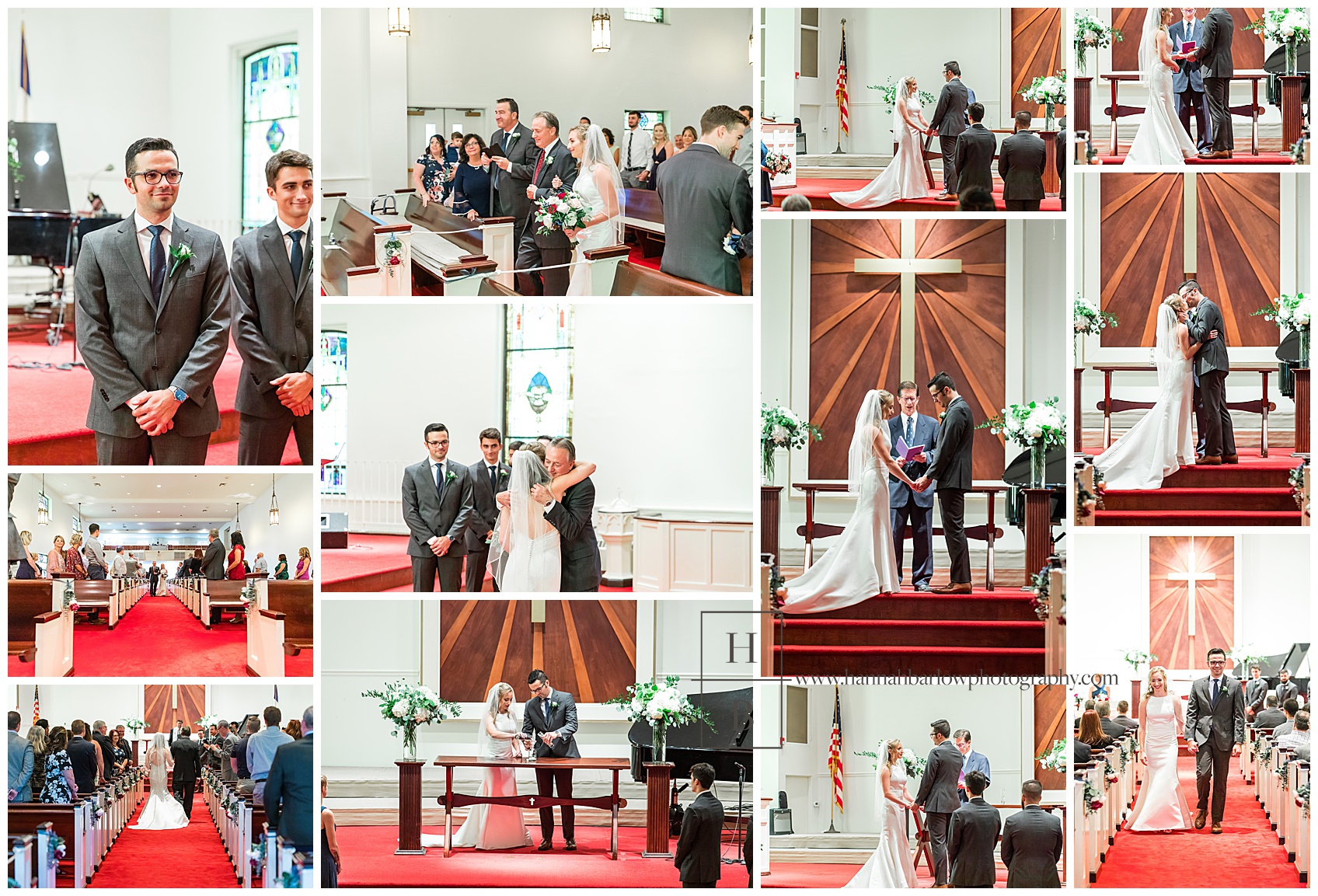Wedding Ceremony at First Presbyterian Church in Bakerstown