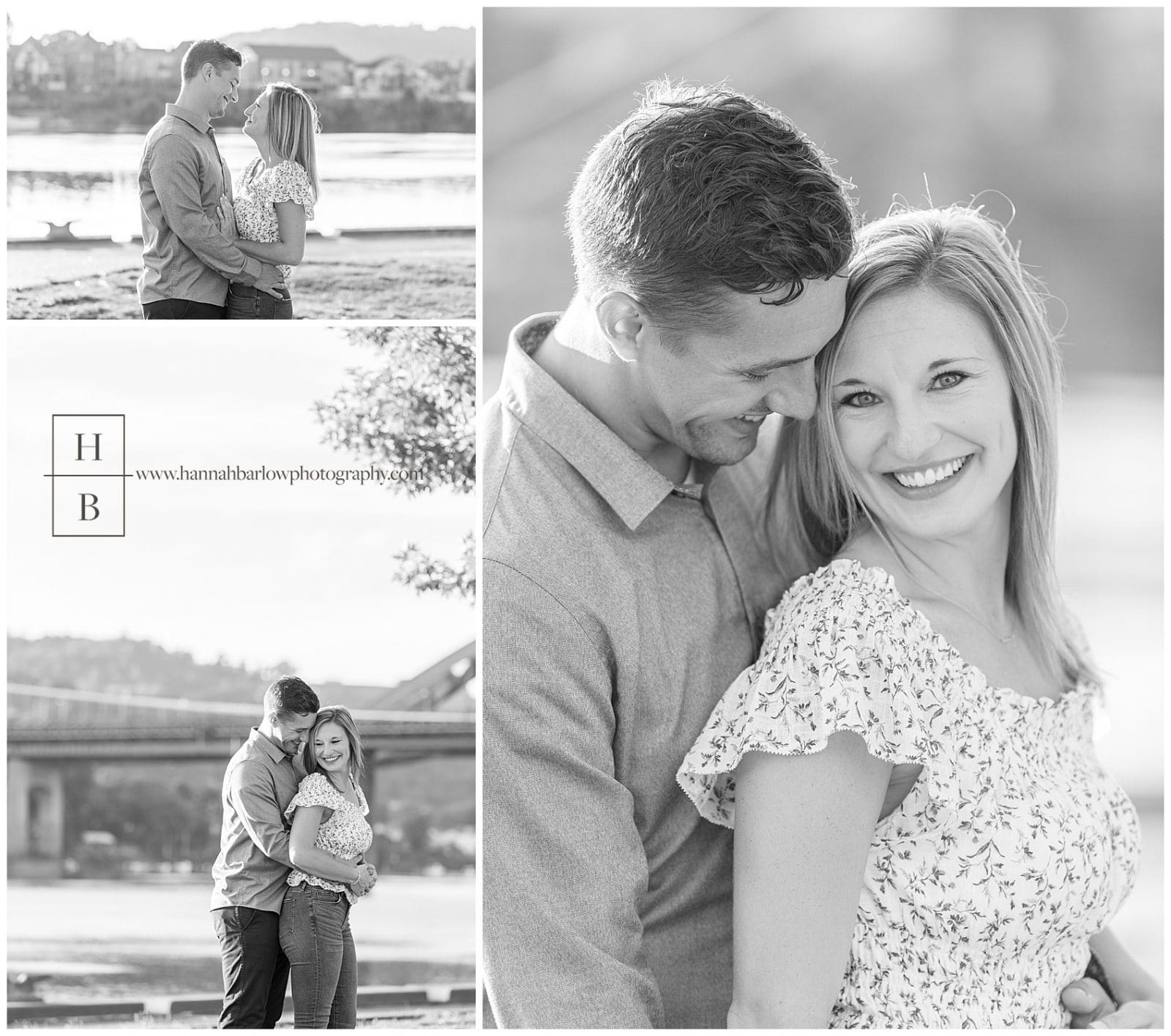 Wheeling Waterfront Engagement Session - Hannah Barlow Photography