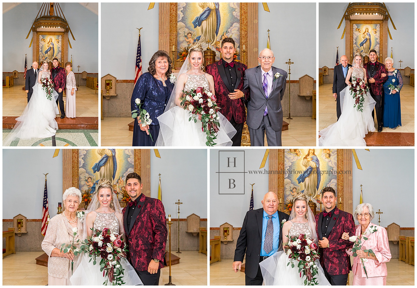 Burgettstown Wedding Church Family Photos