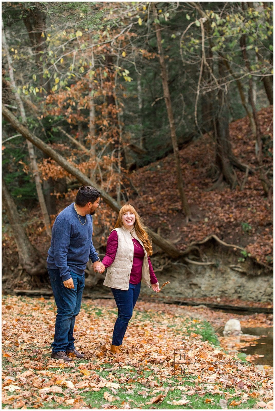 Fall Foliage Wheeling WV Engagement Photos - Hannah Barlow Photography