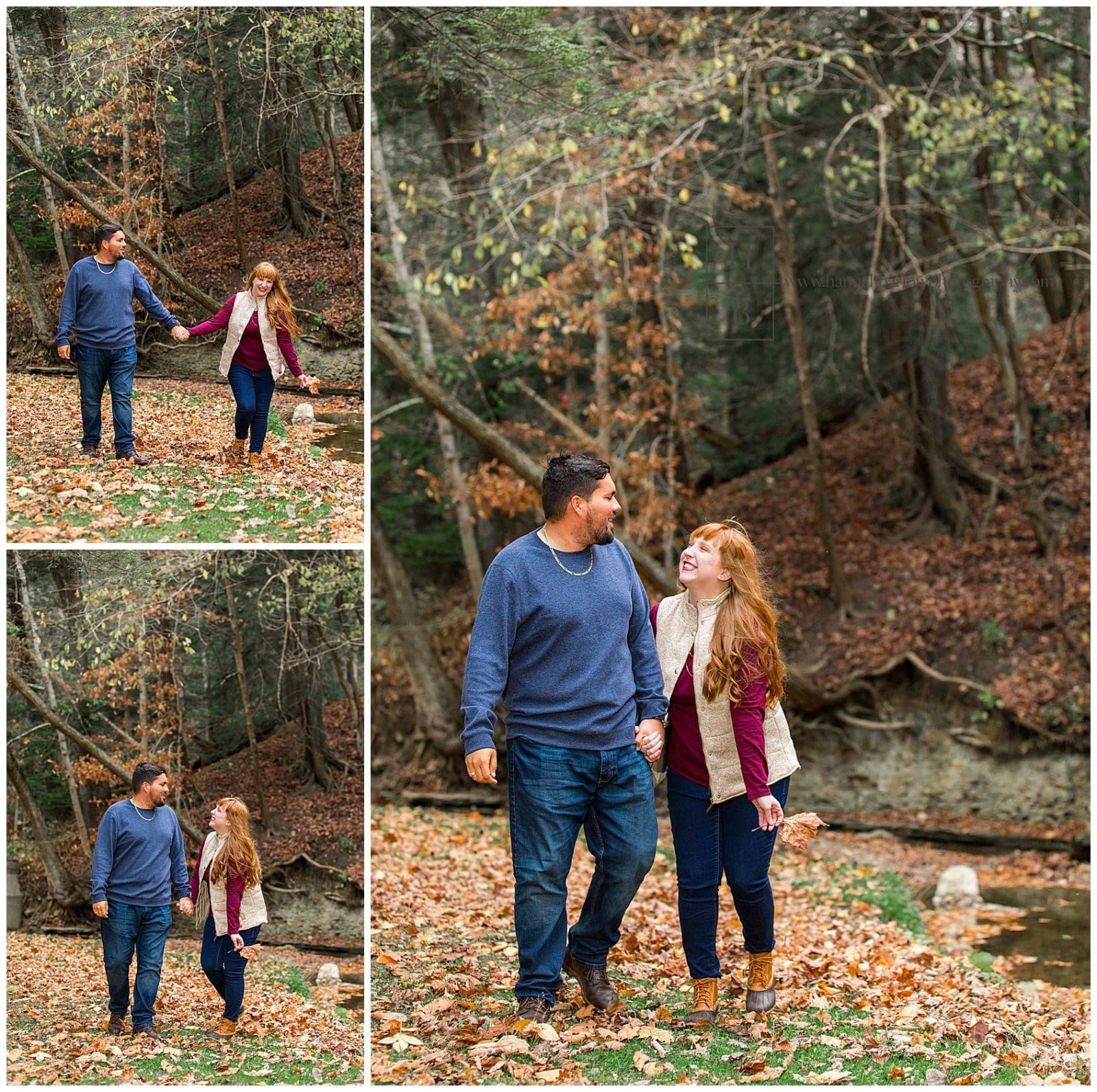 Fall Foliage Wheeling WV Engagement Photos - Hannah Barlow Photography