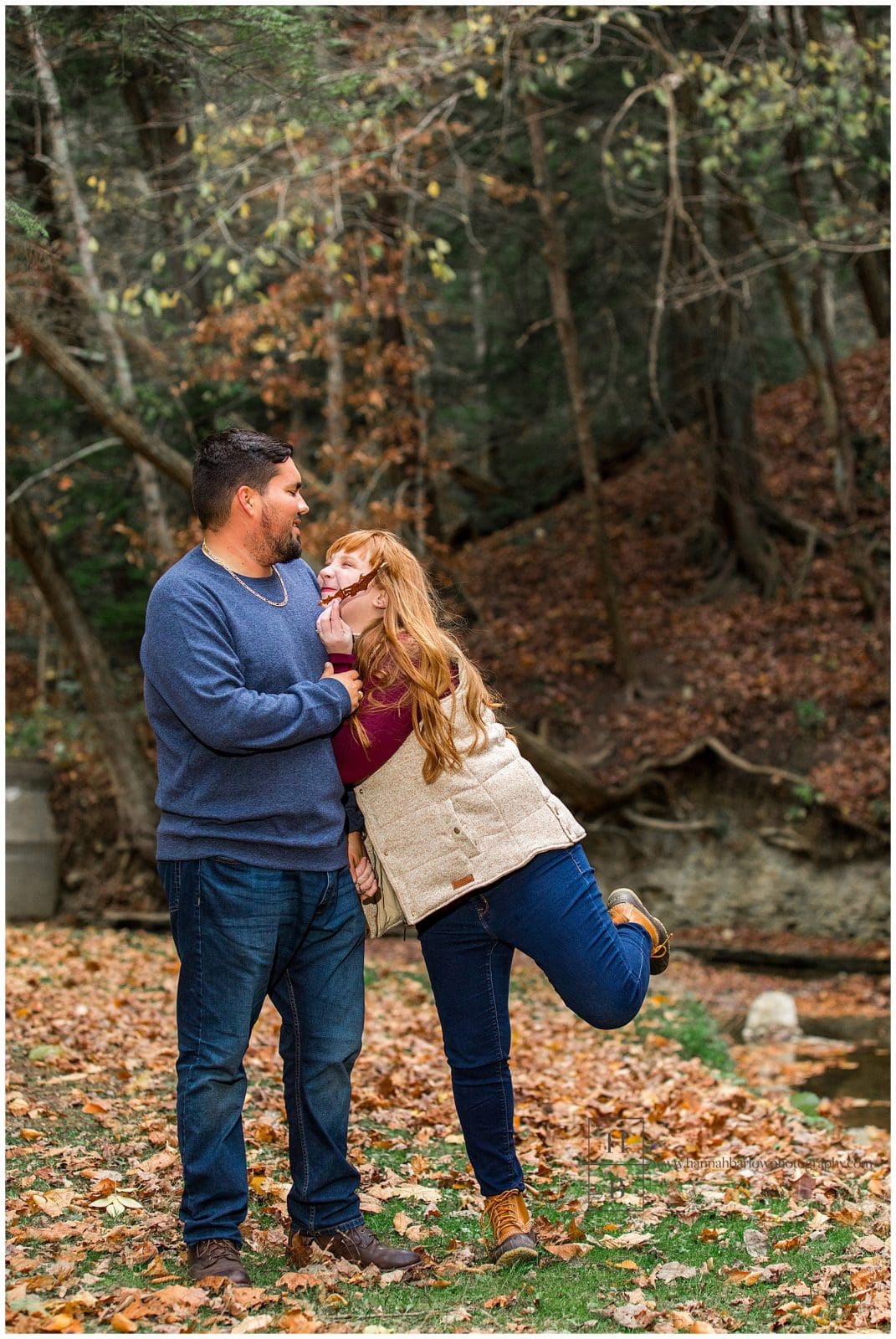 Fall Foliage Wheeling WV Engagement Photos - Hannah Barlow Photography