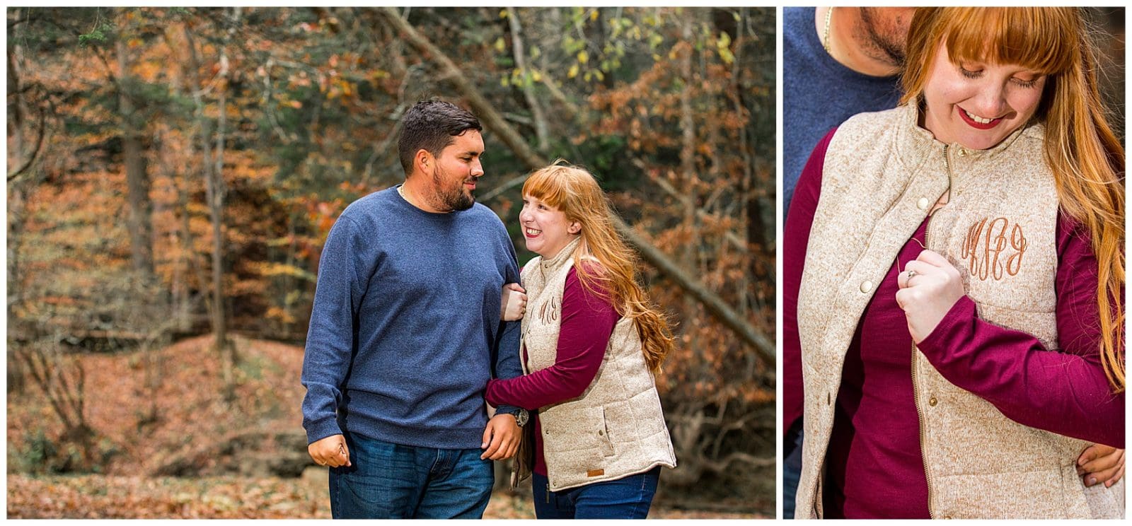 Fall Foliage Wheeling WV Engagement Photos - Hannah Barlow Photography