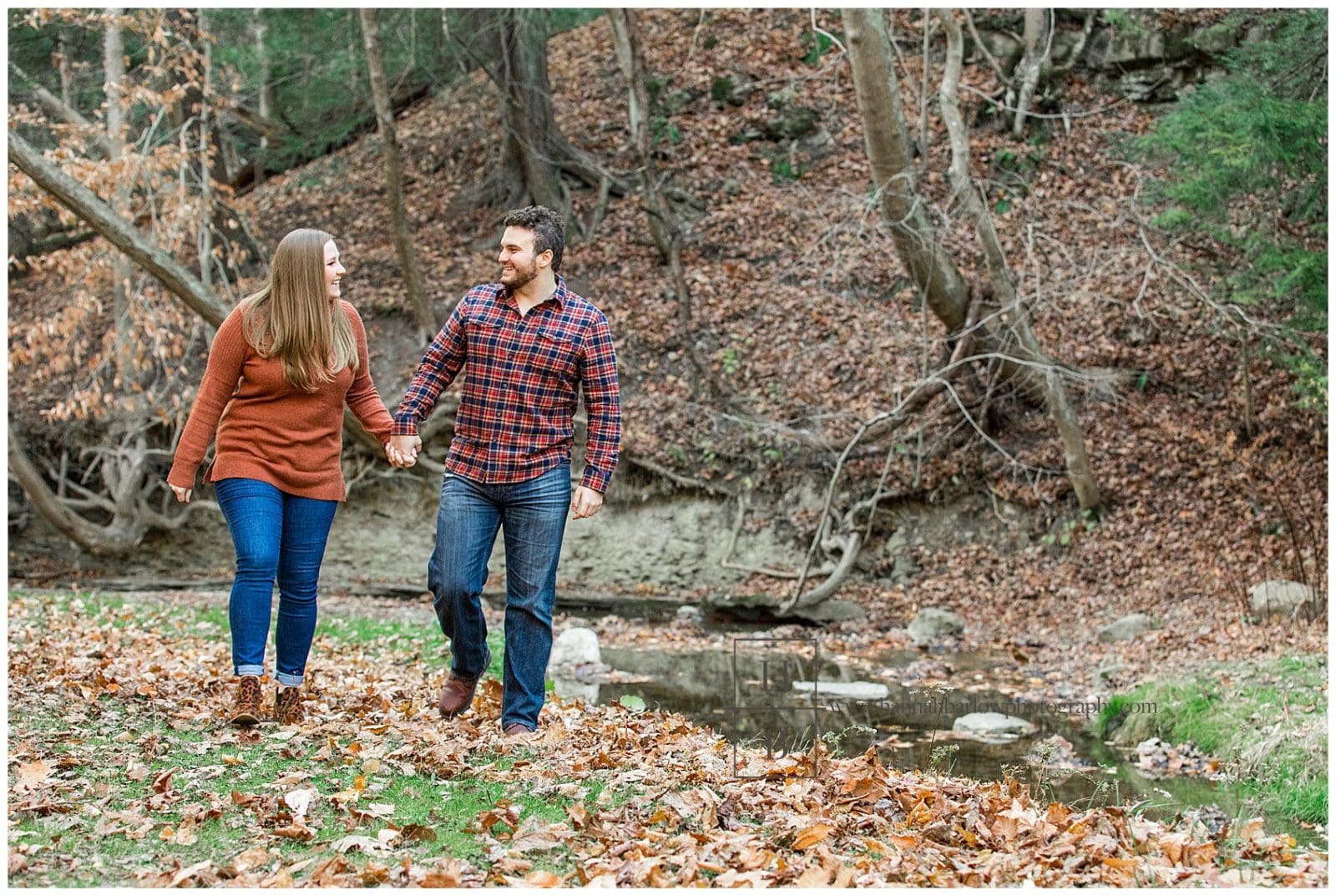 Windy Fall Wheeling WV Engagement Photos - Hannah Barlow Photography