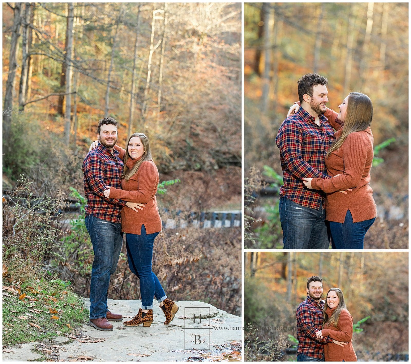 Windy Fall Wheeling WV Engagement Photos - Hannah Barlow Photography