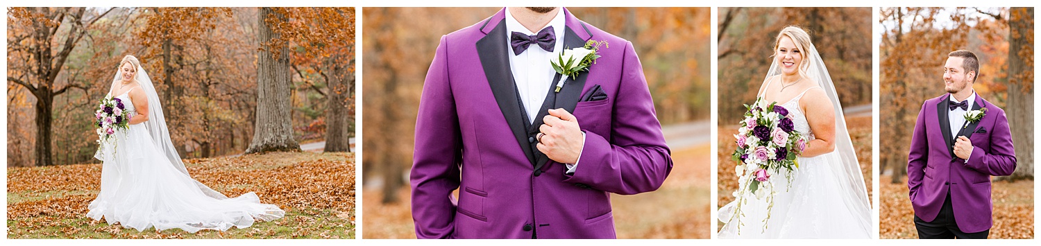 Purple tux details