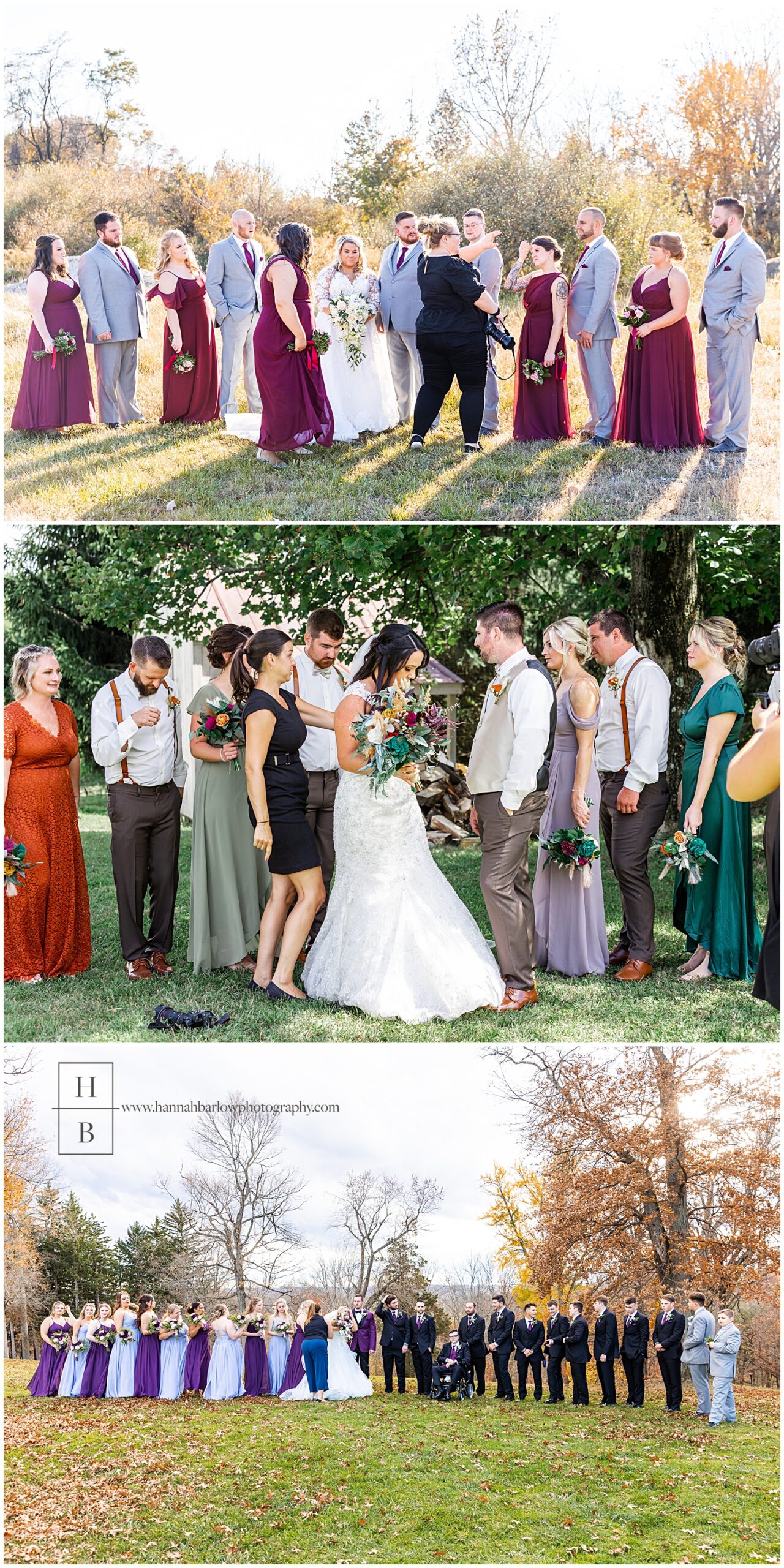 Wedding photographer posts bridal party and family shots