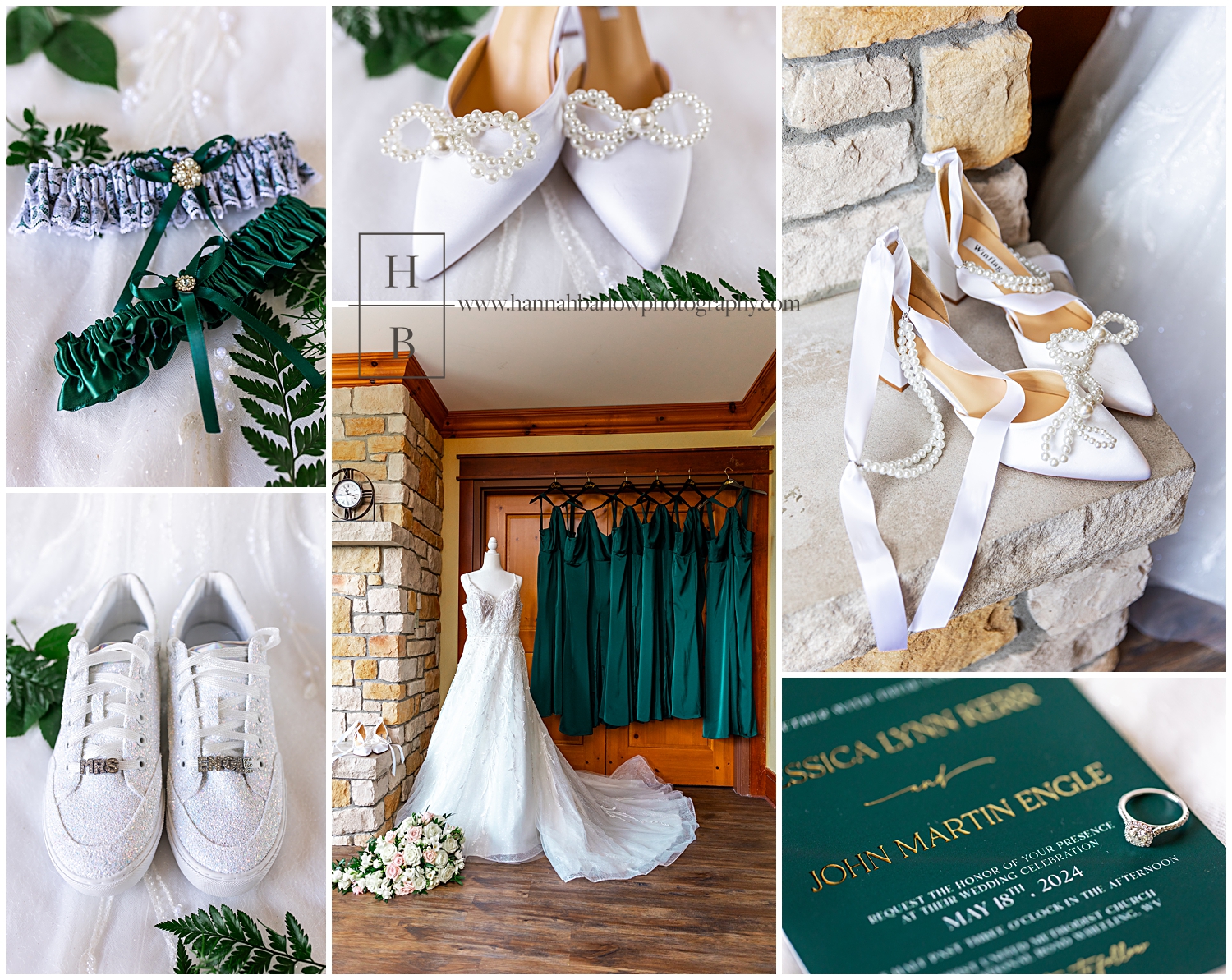 Pine Green Wedding Details are Highlighted