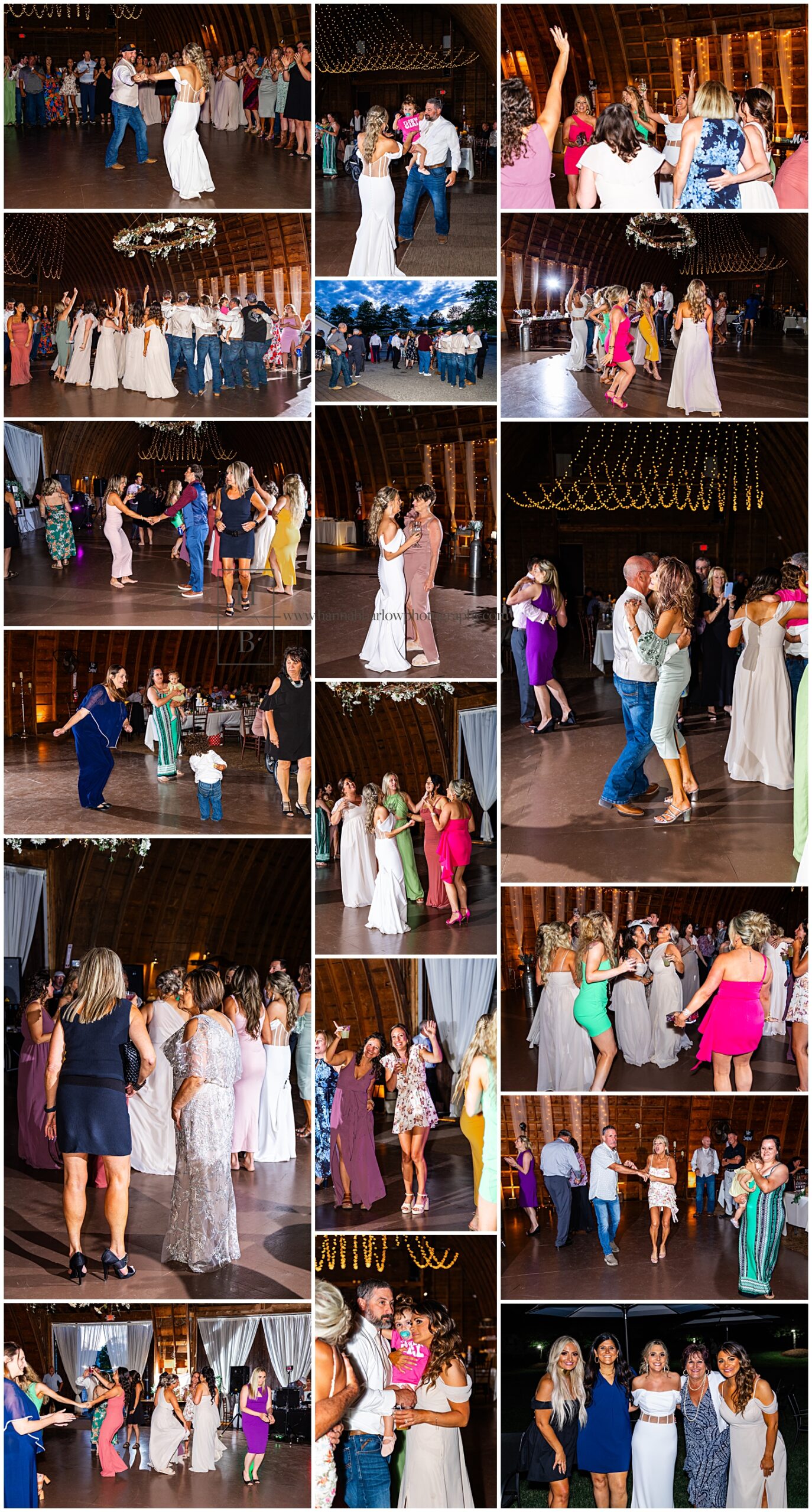 Open floor dancing in Bramblewood wedding barn