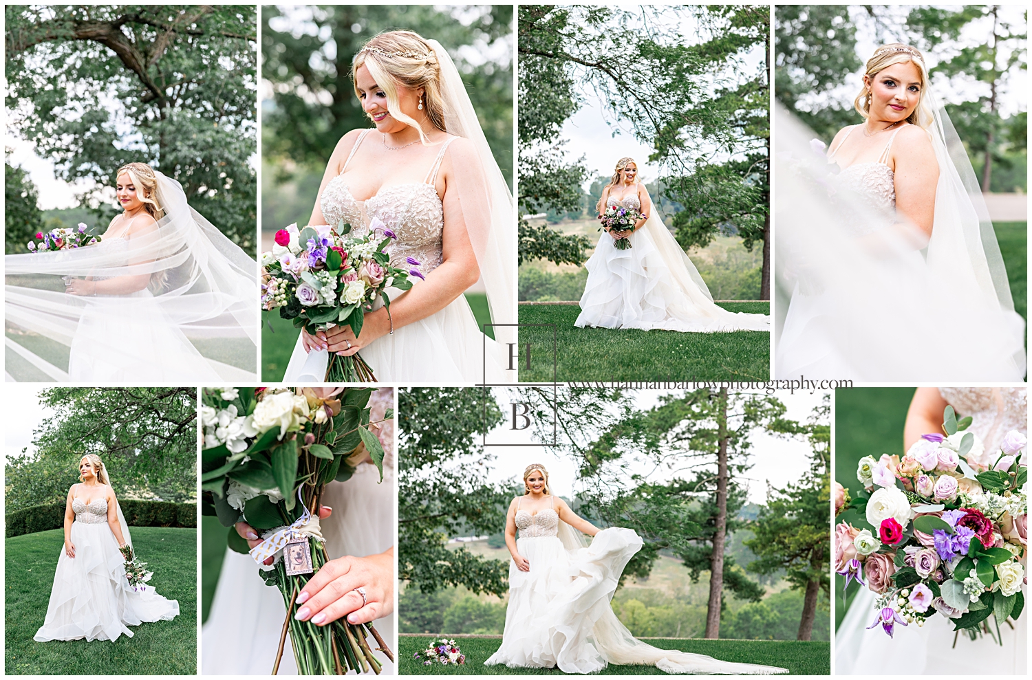 Bride poses for bridal portraits