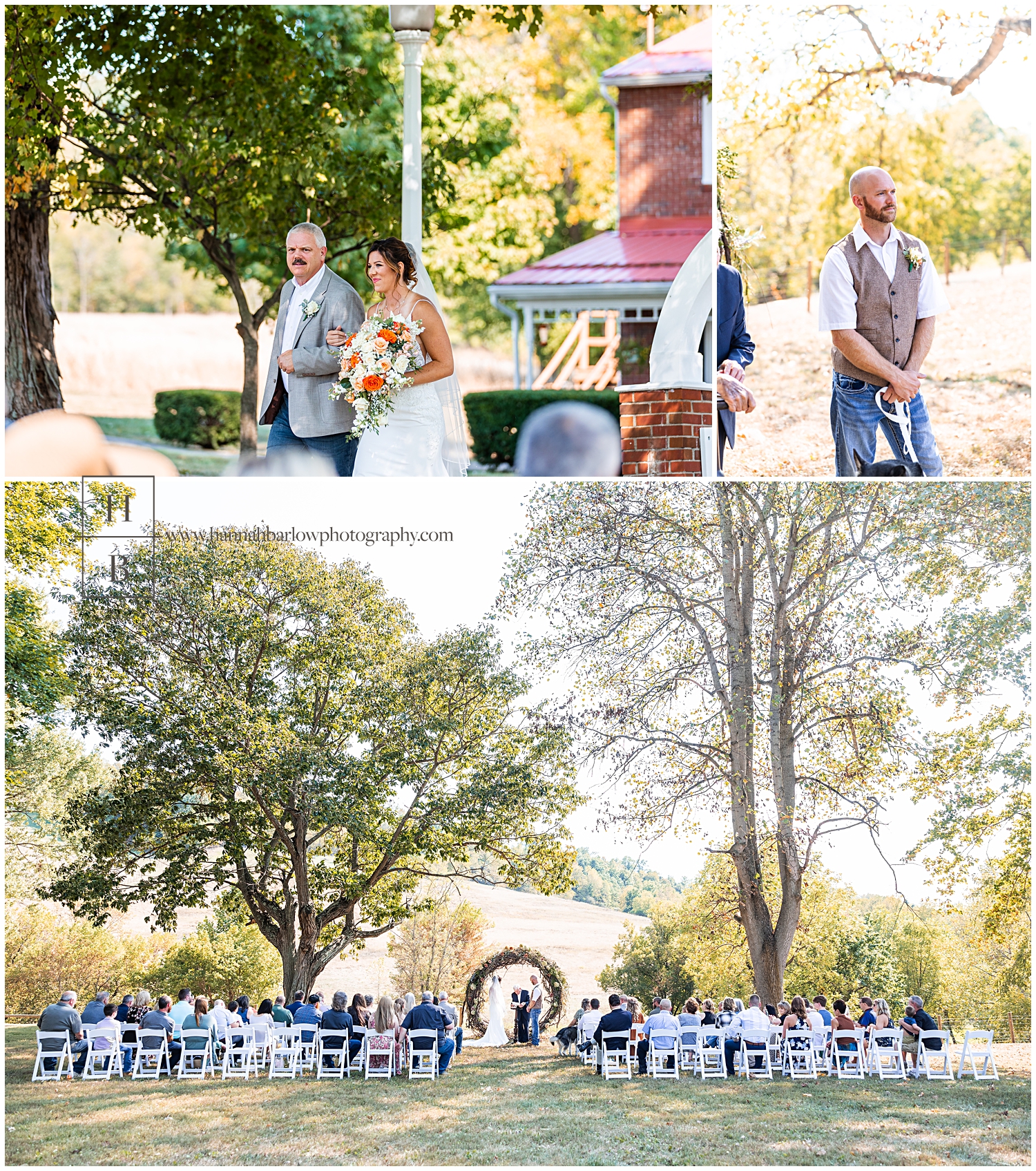 Fall outdoor wedding photos