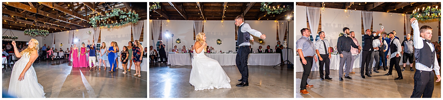 Garter and bouquet throw