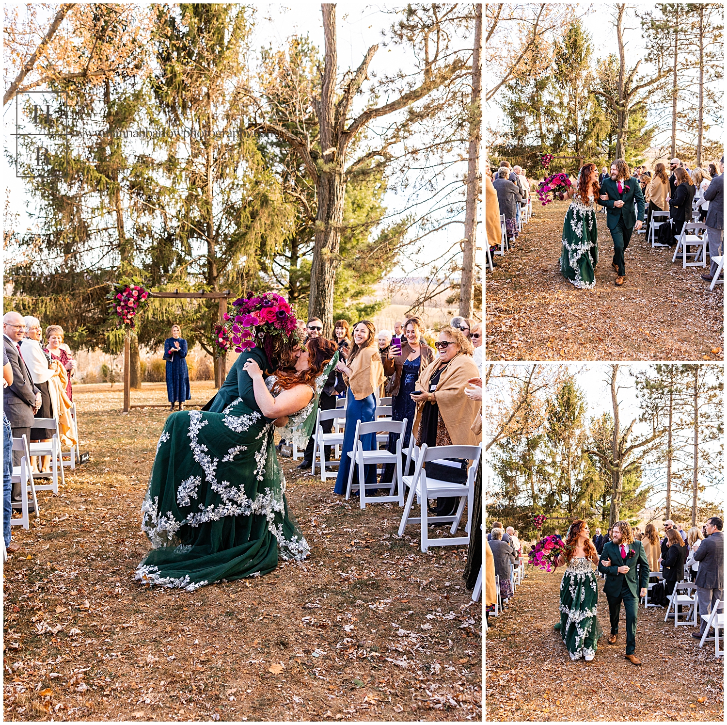 Fall wedding ceremony