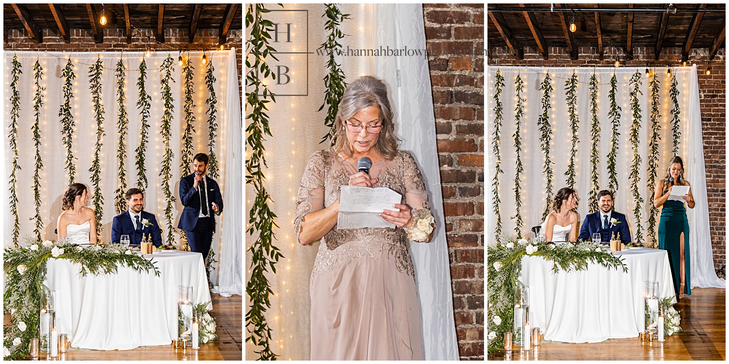 Wedding reception speeches