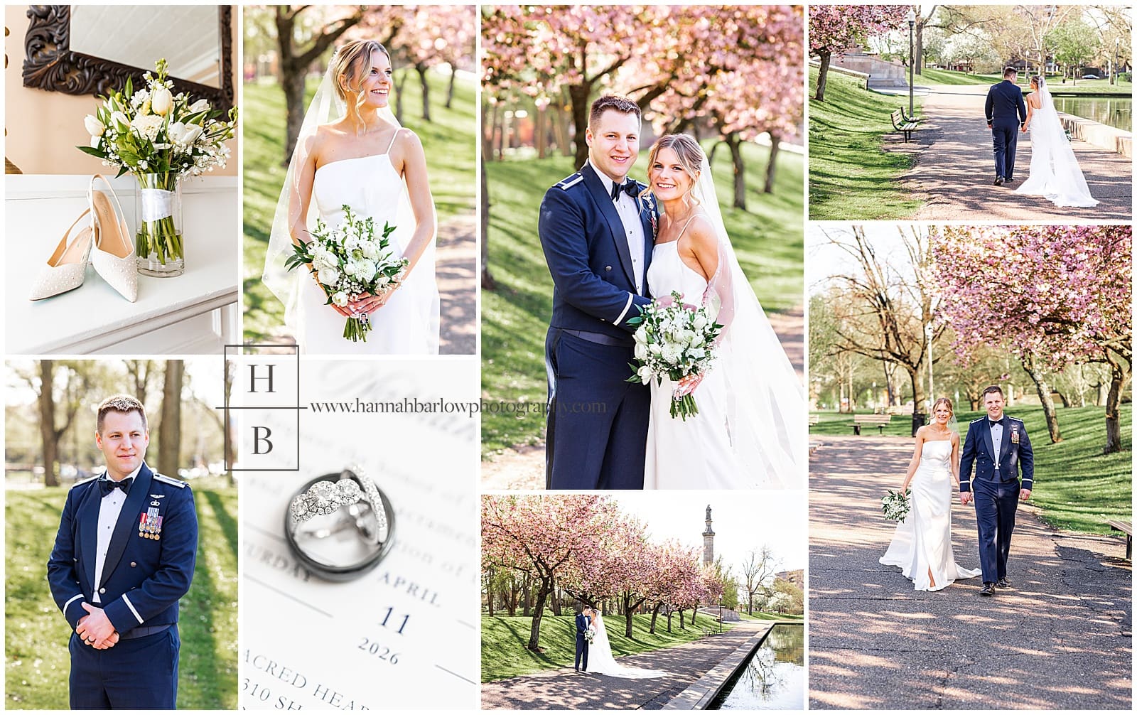 spring wedding photo collage