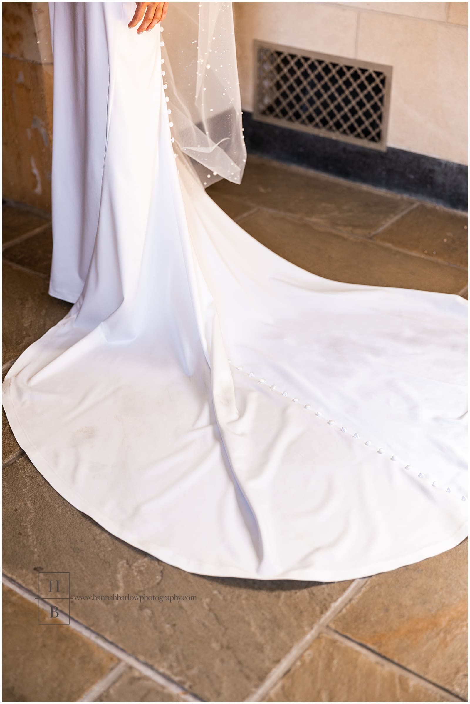 wedding gown train