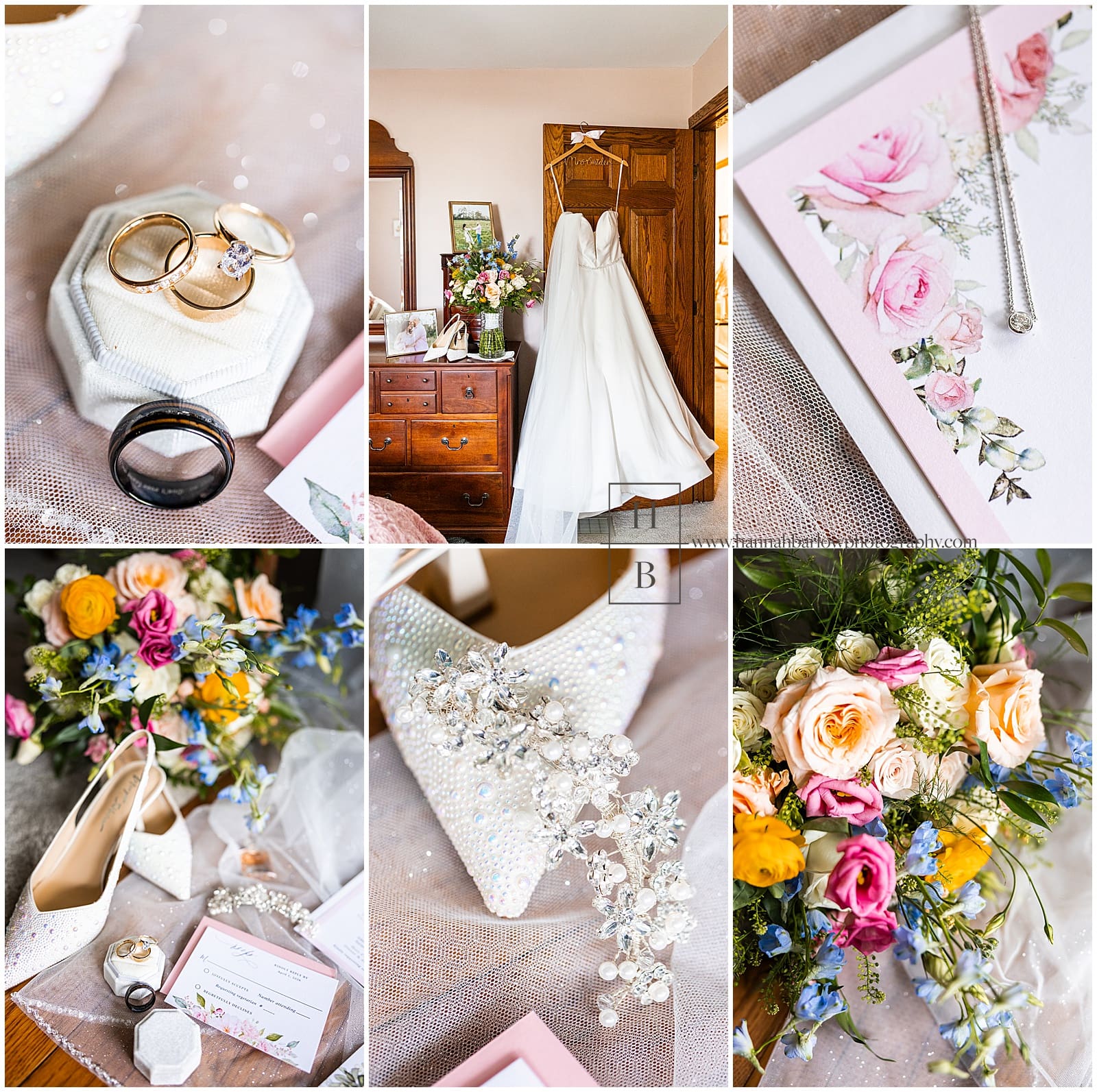 Spring wedding bridal details