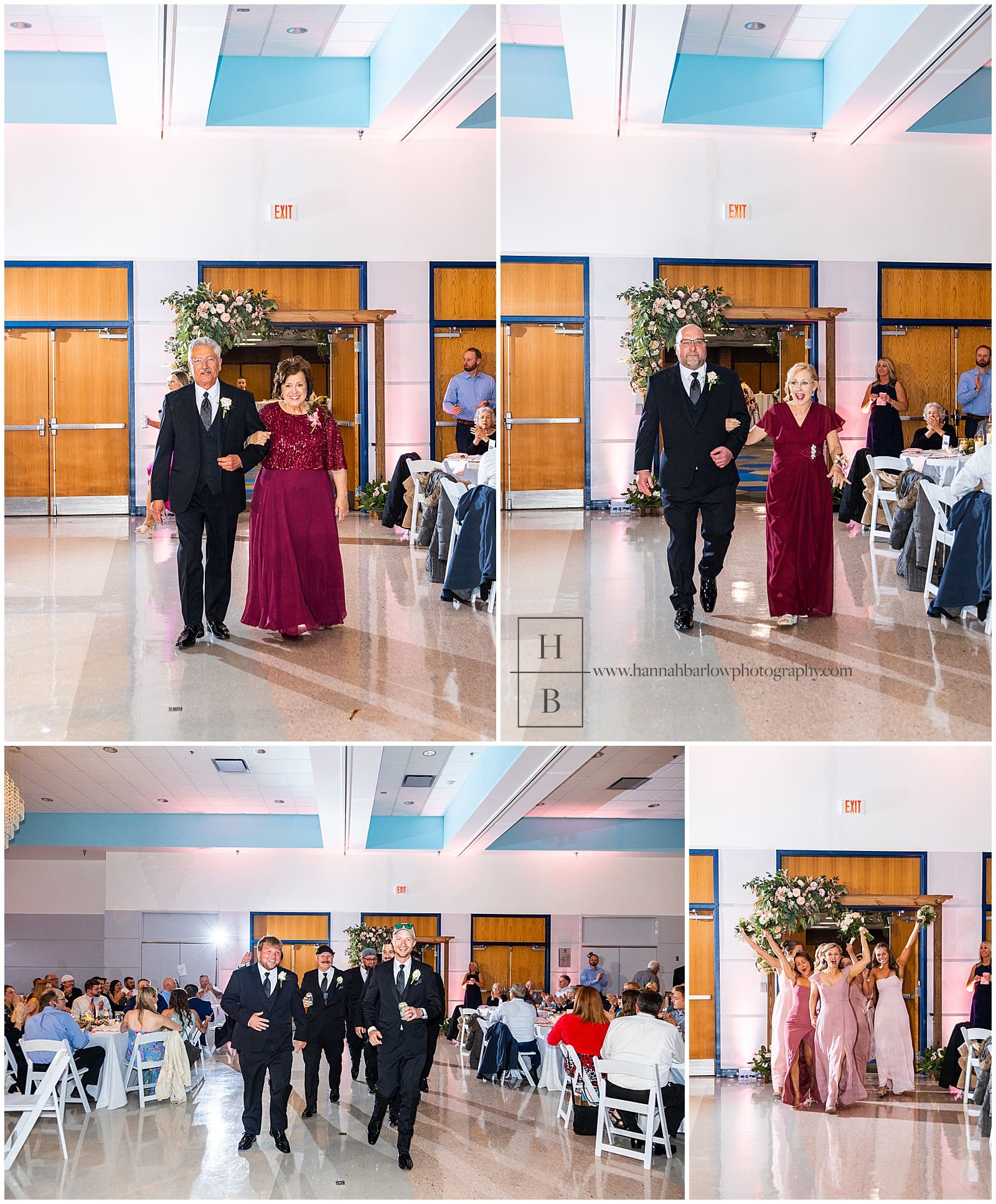 Parents and bridal party inter-wedding reception in Belmont County Ohio