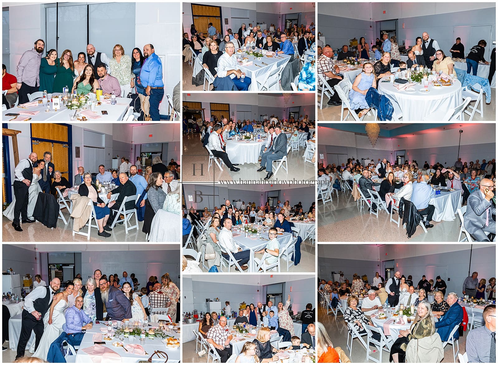 Table photos of wedding guests